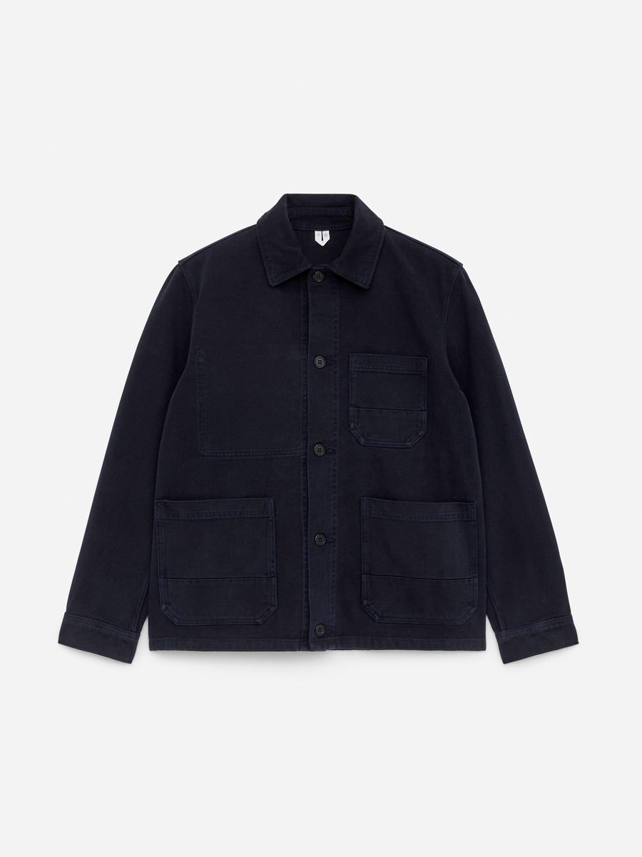 Overdyed Twill Overshirt-#393A45-11355