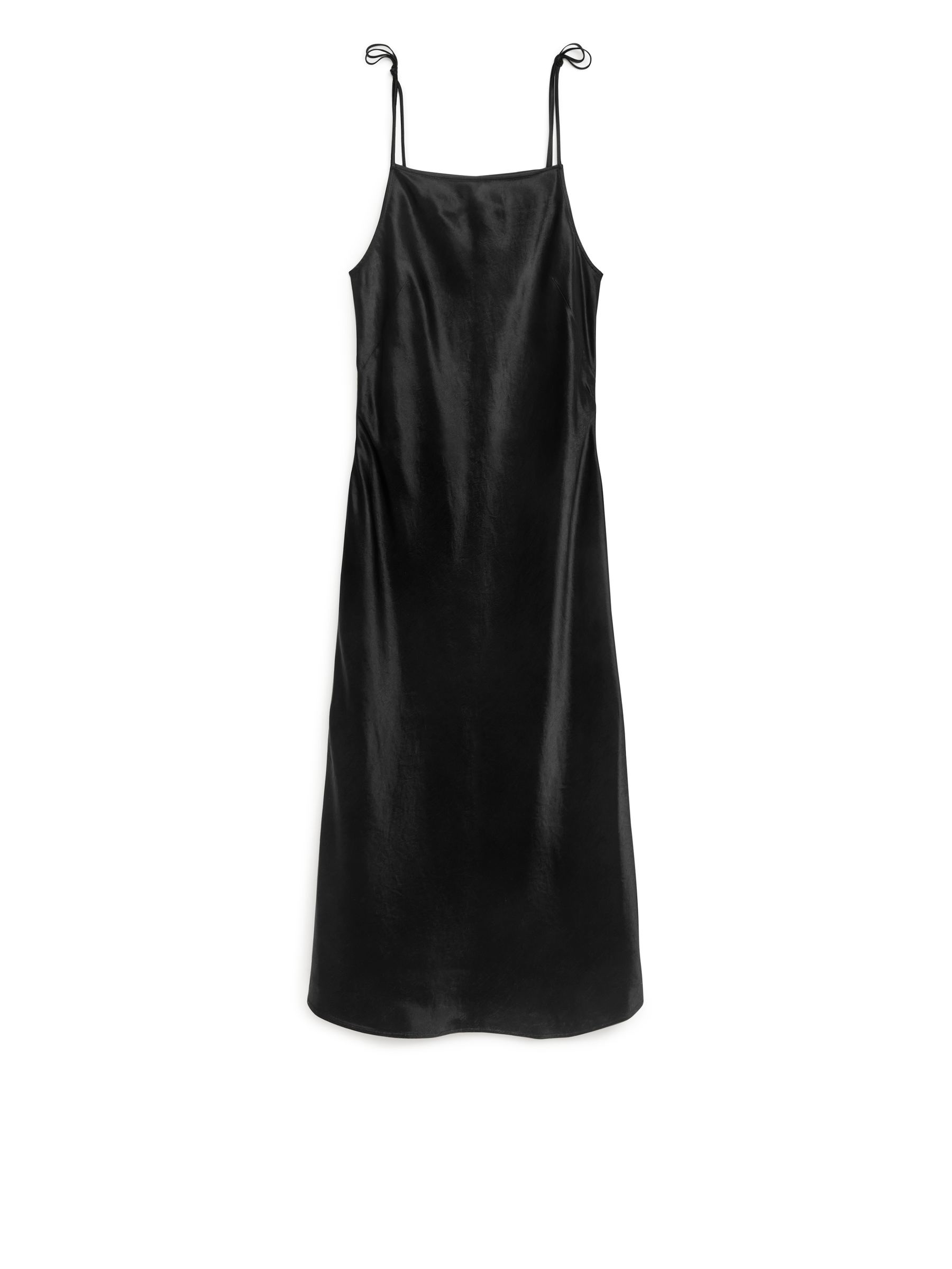 Bias-Cut Strap Dress - Black - Slim fit - Women - StillMedia/DescriptiveStillLife - 1