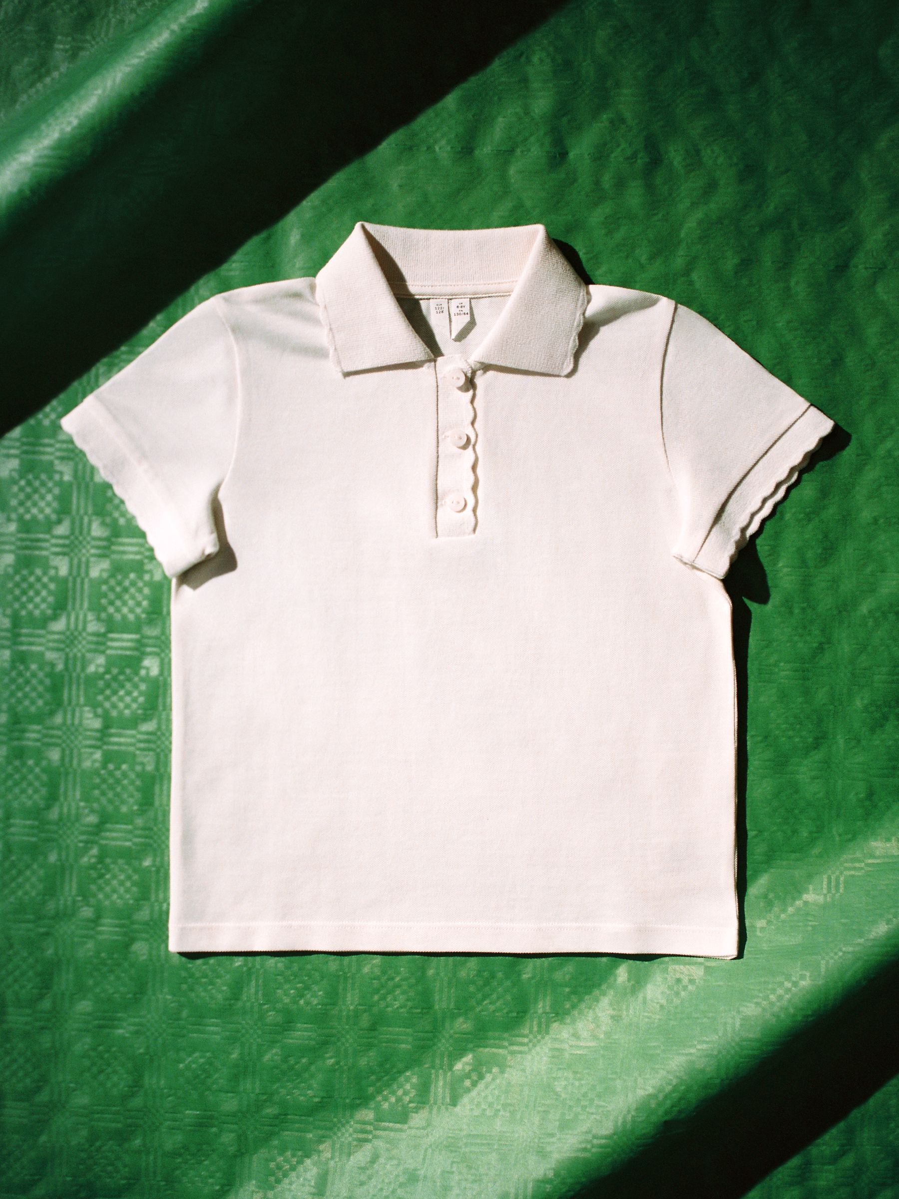 Scallop Edge Polo Shirt - Off White - Regular fit - Children - StillMedia/Environmental - 1