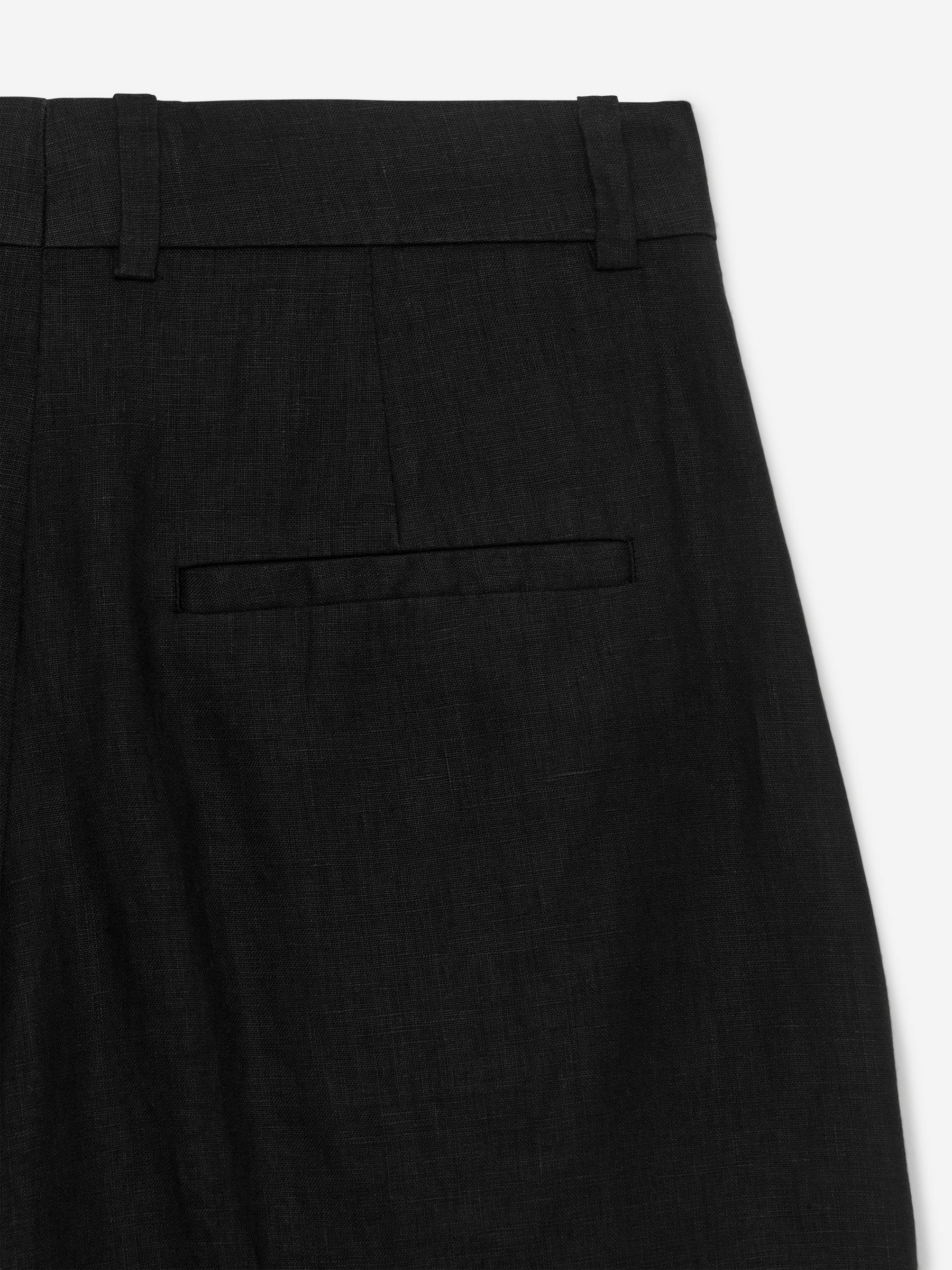 Linen Shorts - Black - Relaxed fit - Women - StillMedia/DescriptiveDetail - 2
