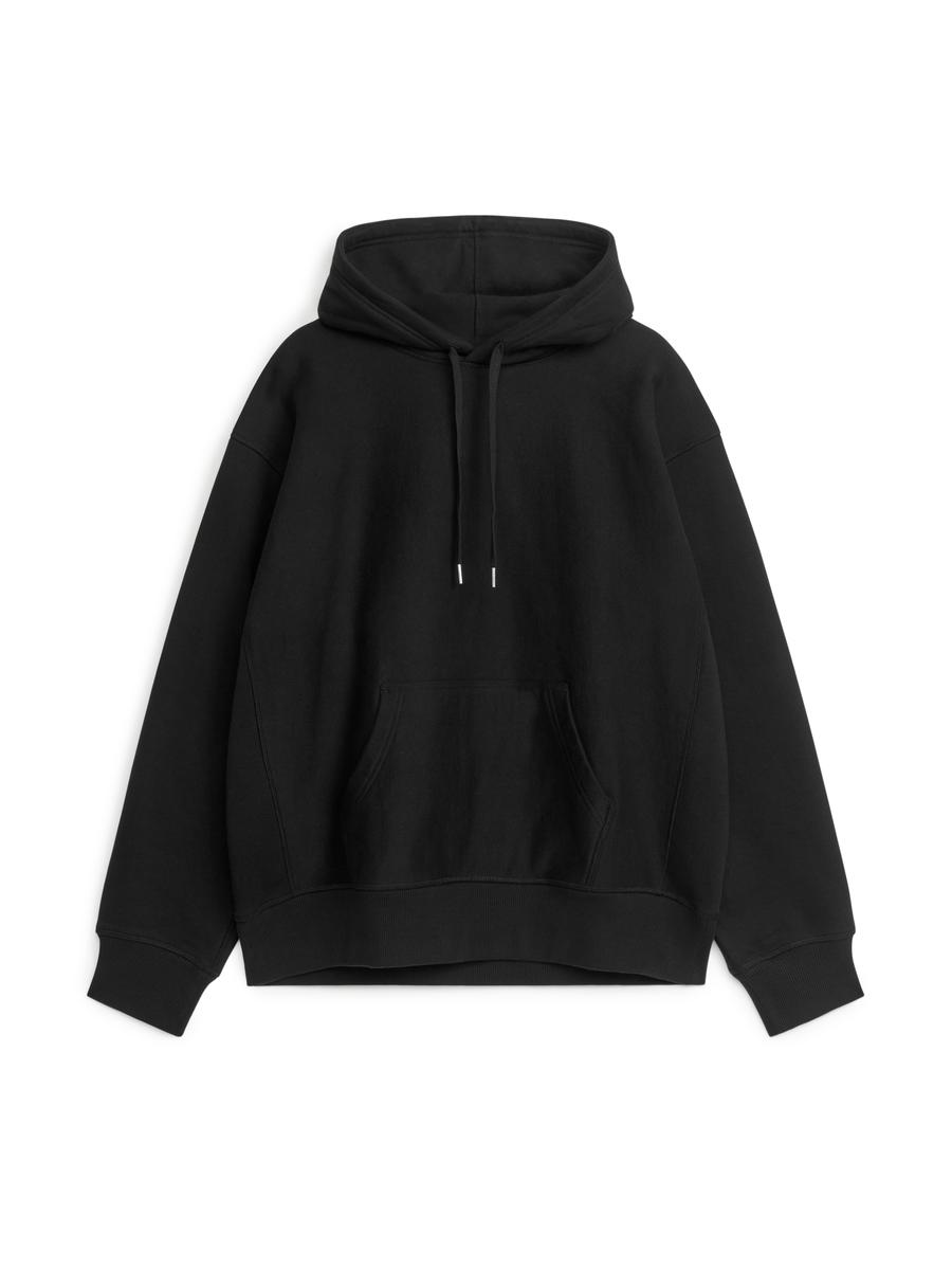 Legeres Hoodie in schwerer Qualität - Schwarz - Oversize - Men - 1003648001