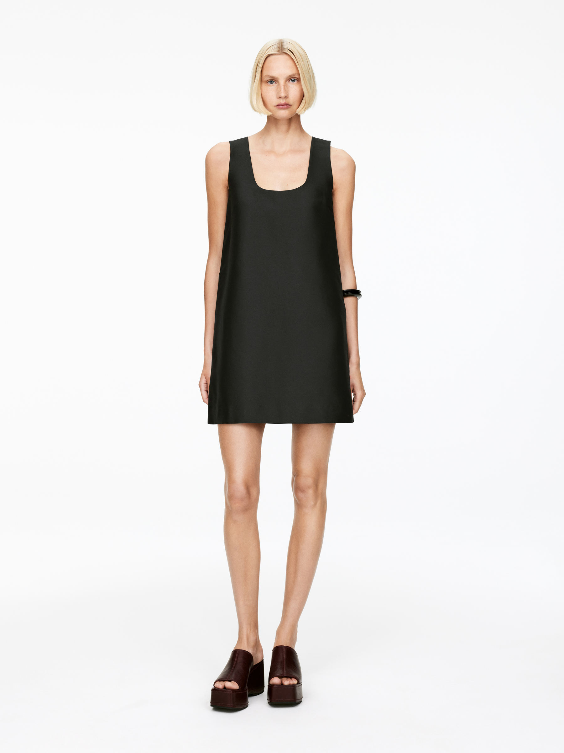 Sculptural Mini Dress-#272628-15046