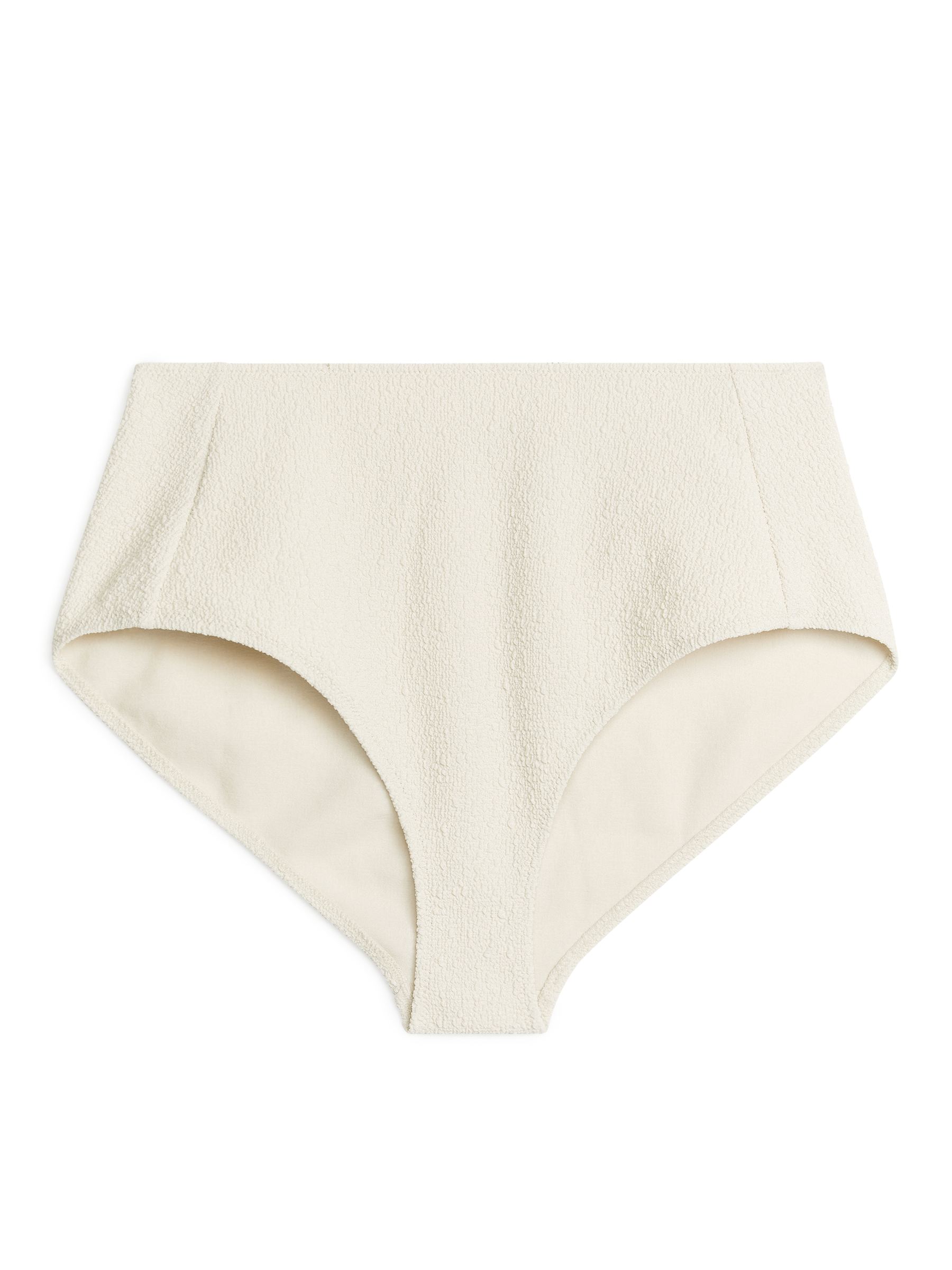 Braguita de bikini texturizada de cintura alta - Blanco roto - Women - StillMedia/DescriptiveStillLife - 1