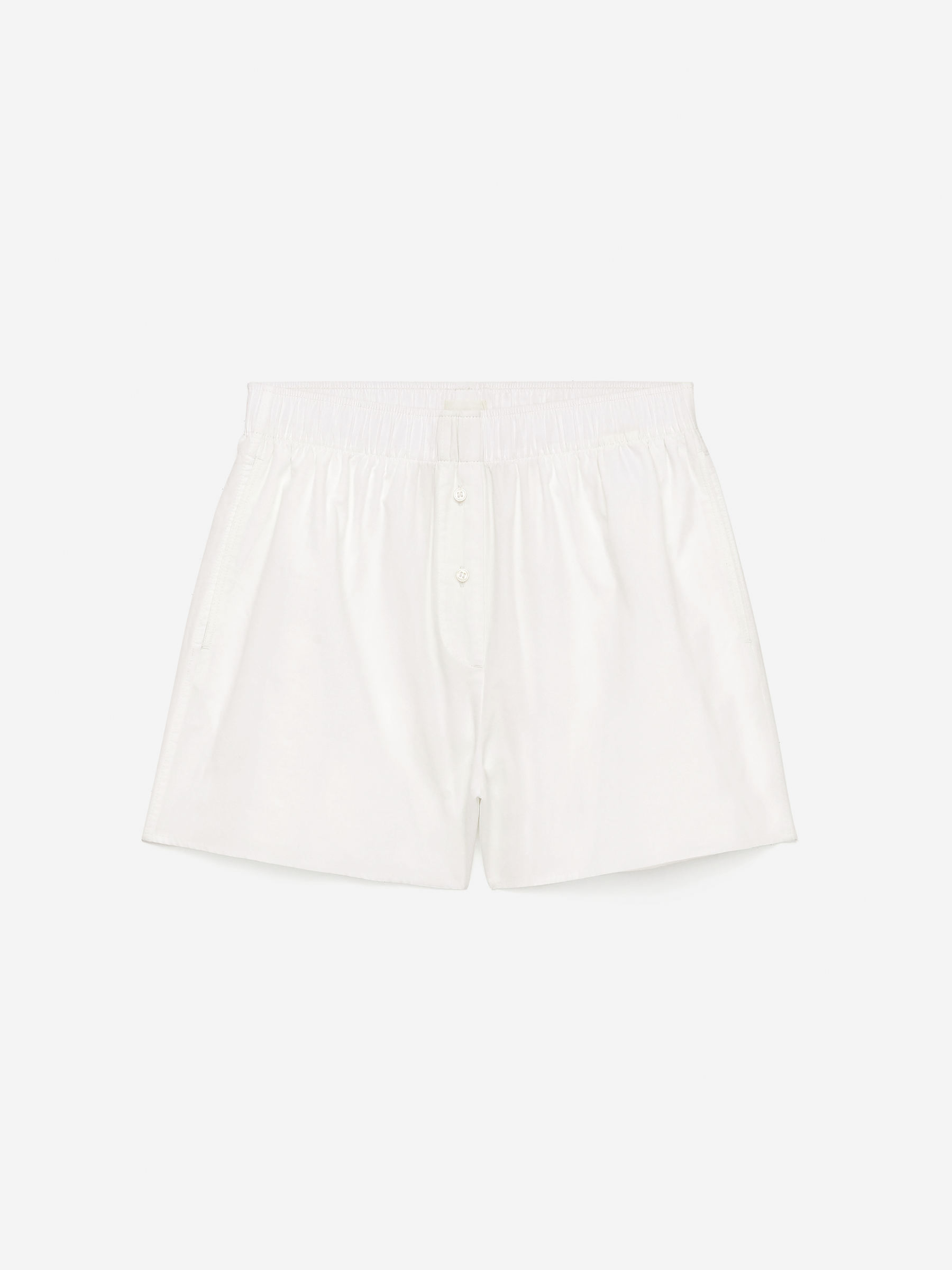 Cotton Shorts-White-15850