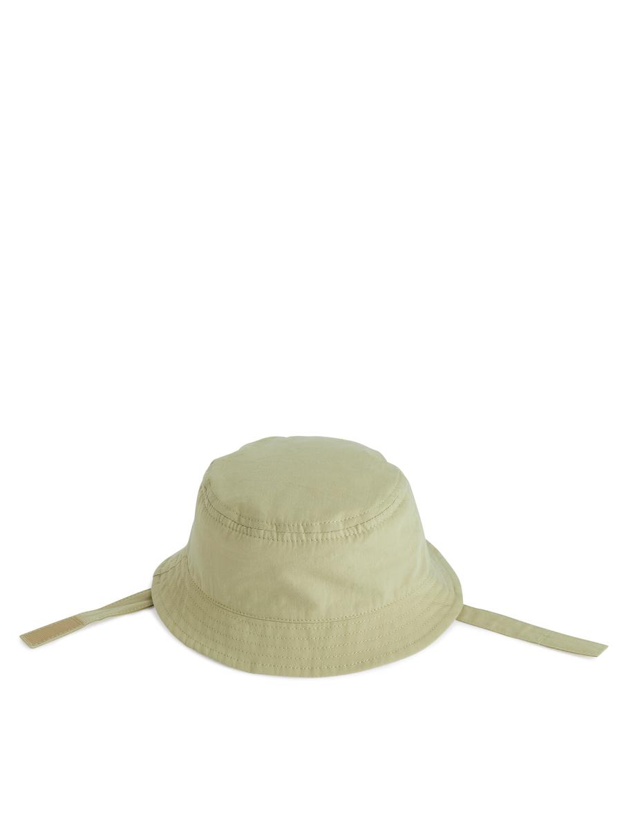 Cotton Bucket Hat-#AEAB86-5799