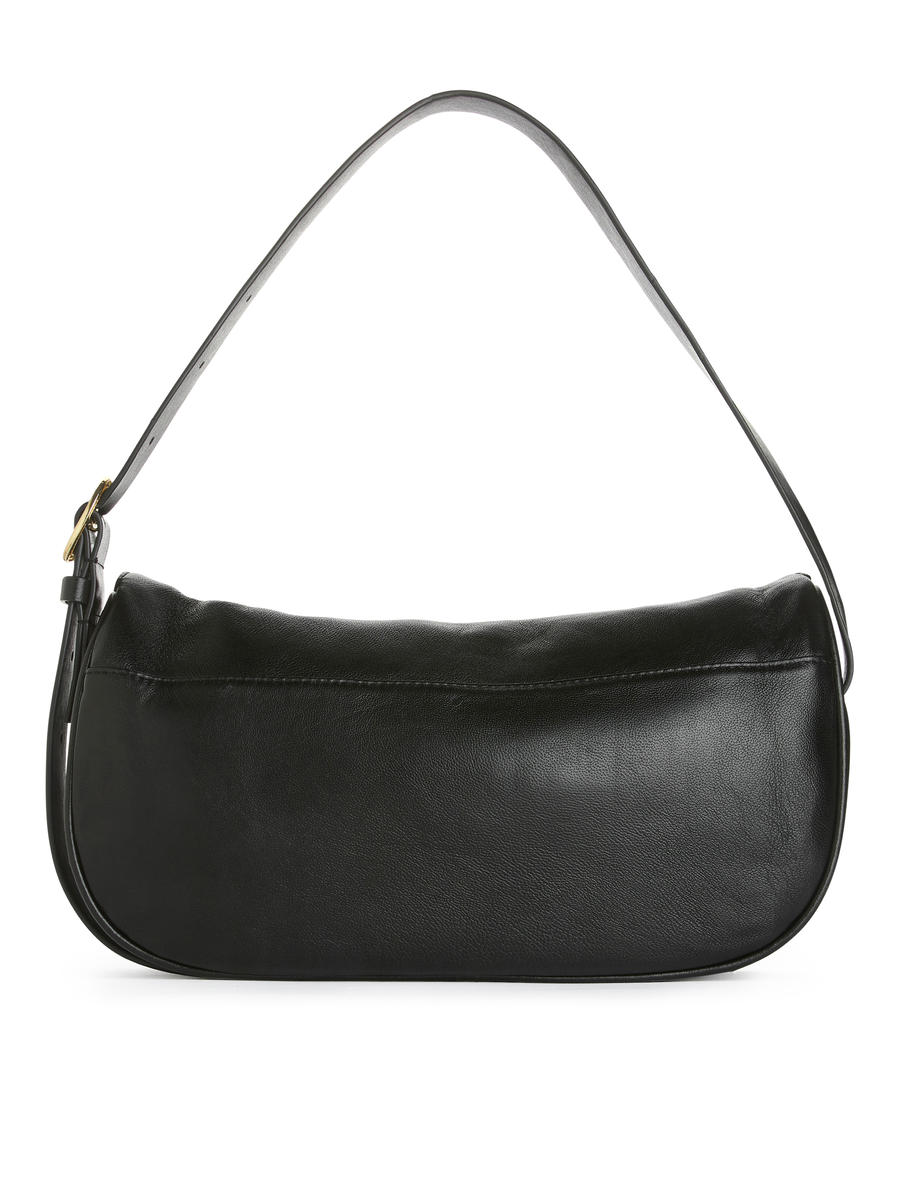 Curved Leather Bag-#272628-8276