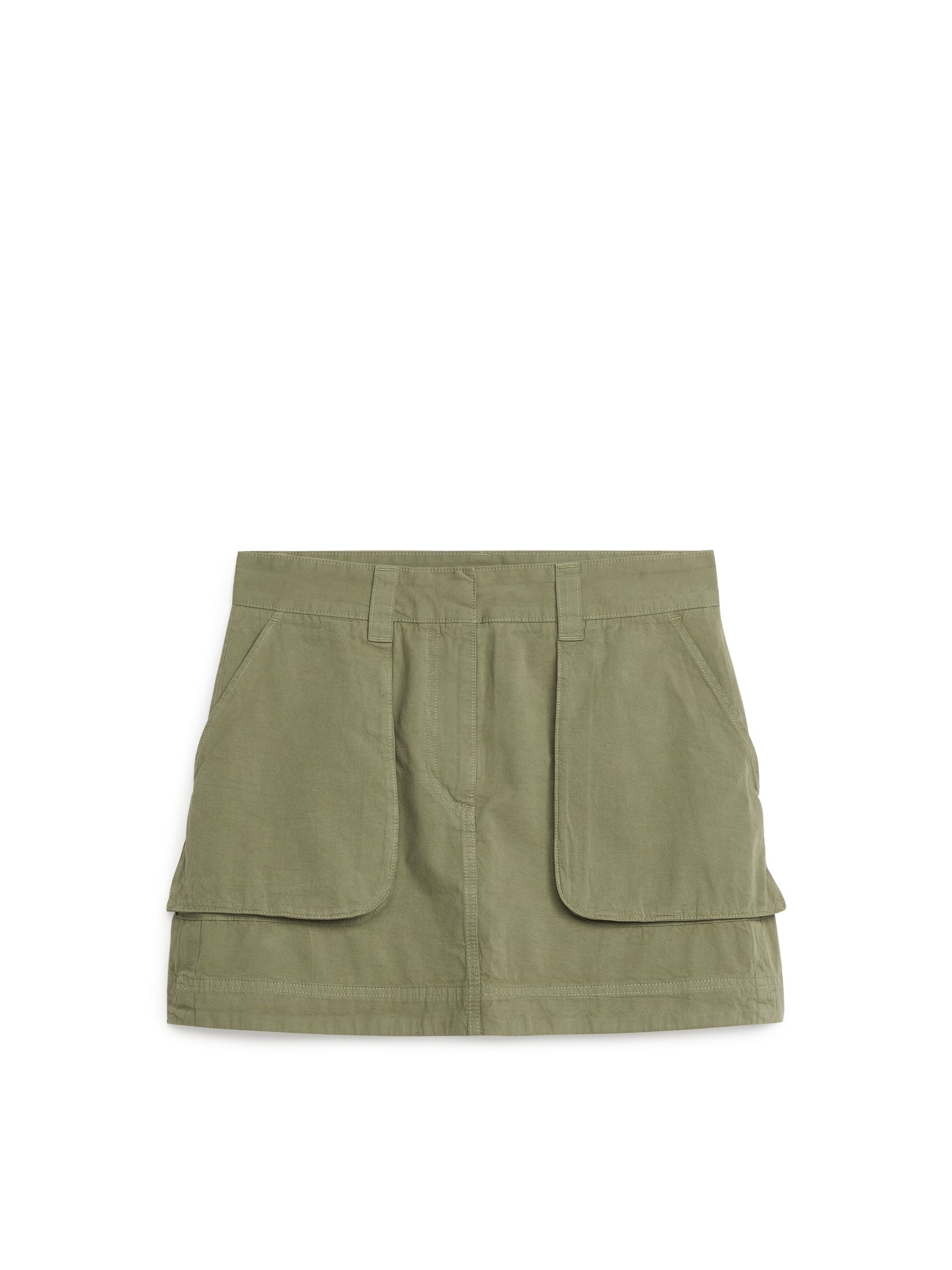 Cargo Mini Skirt - Khaki Green - Women - StillMedia/DescriptiveStillLife - 1