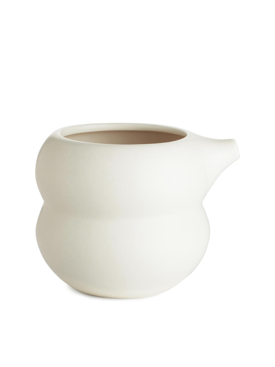 Stoneware Creamer-#FFFFFF-7411