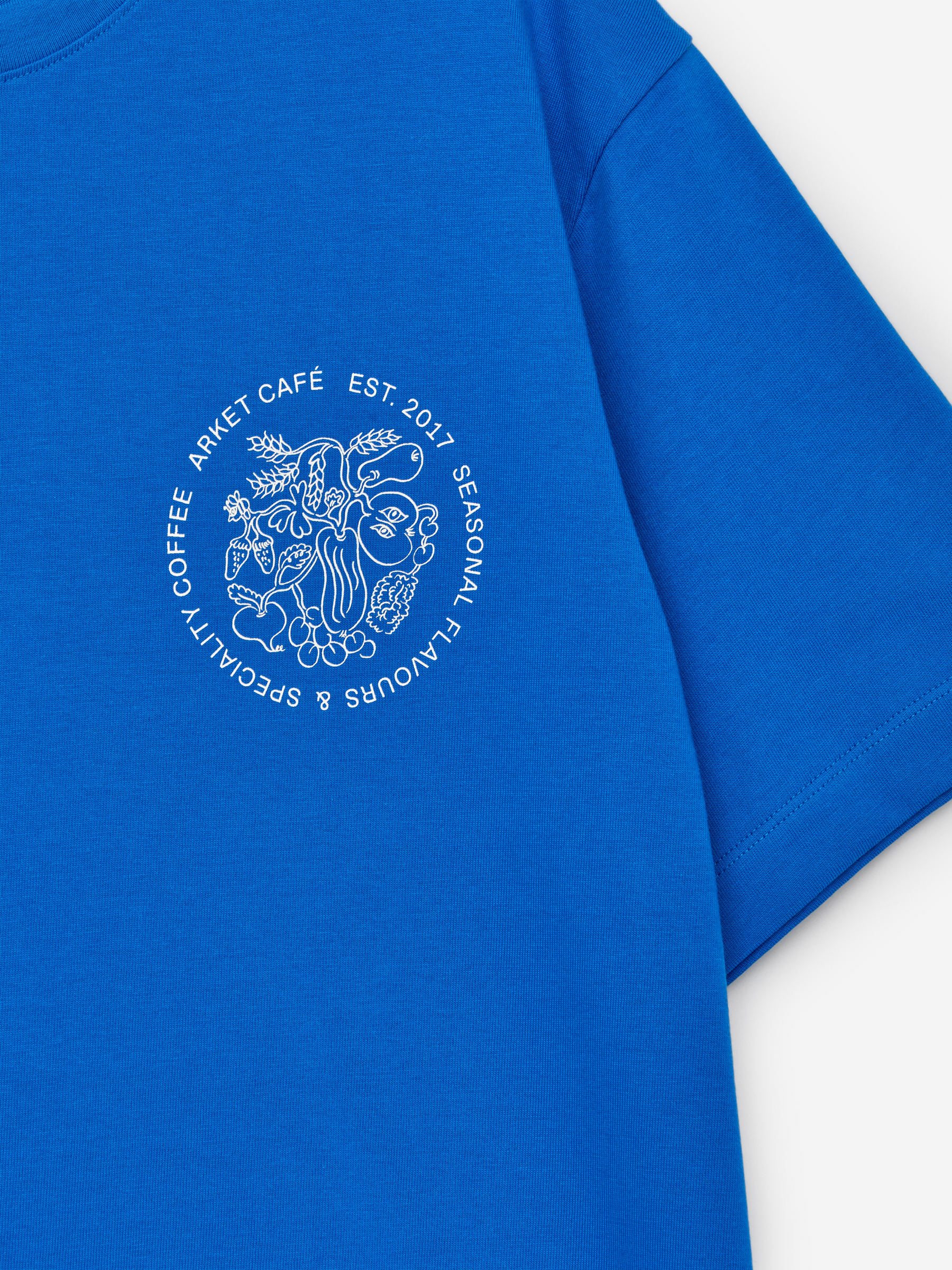 ARKET CAFÉ Printed T-Shirt - Blue - Loose fit - Café - StillMedia/DescriptiveDetail - 1