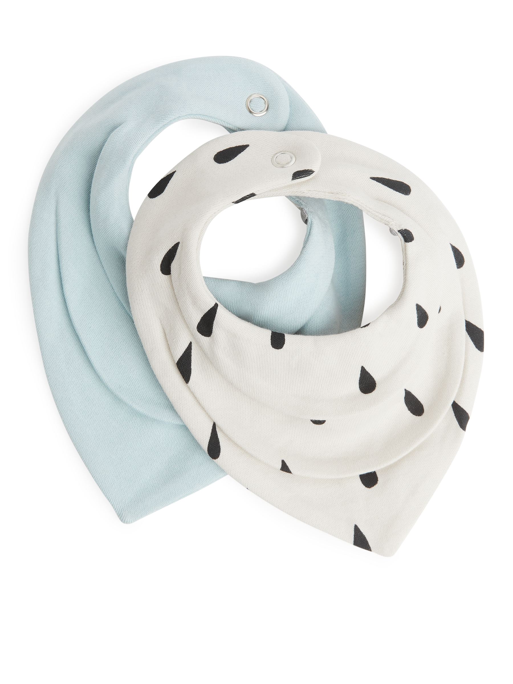 RibbedJerseyBibs - Off White/Turquoise - Children - StillMedia/DescriptiveStillLife - 1