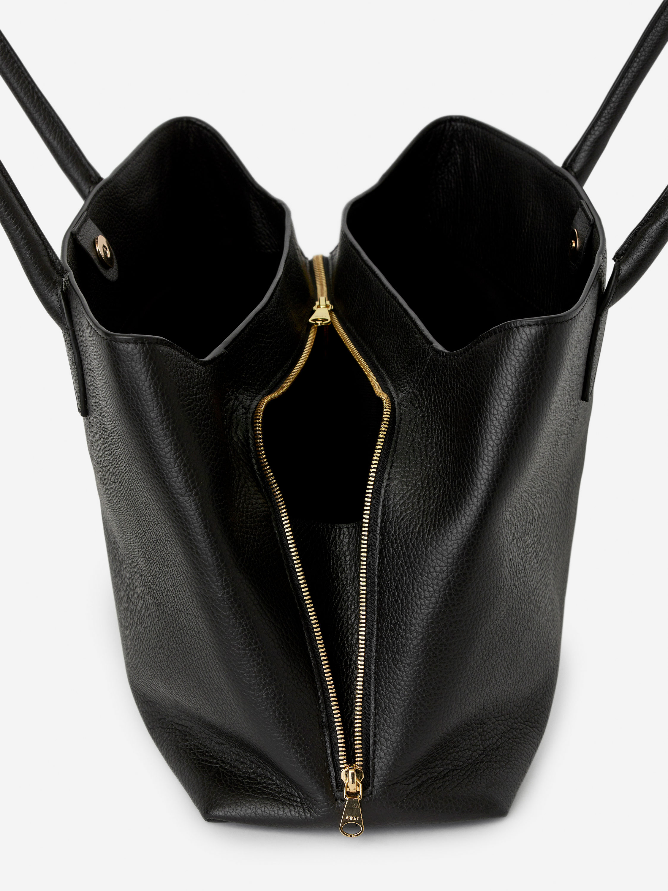 Top-Handle Leather Bag – Black – Women – ARKET WW