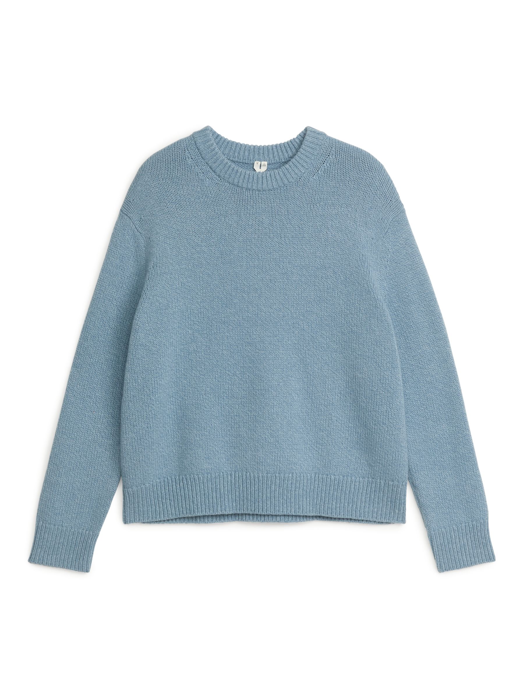 Jersey en mezcla de lana de punto grueso - Azul claro - Oversized - Men - StillMedia/DescriptiveStillLife - 1