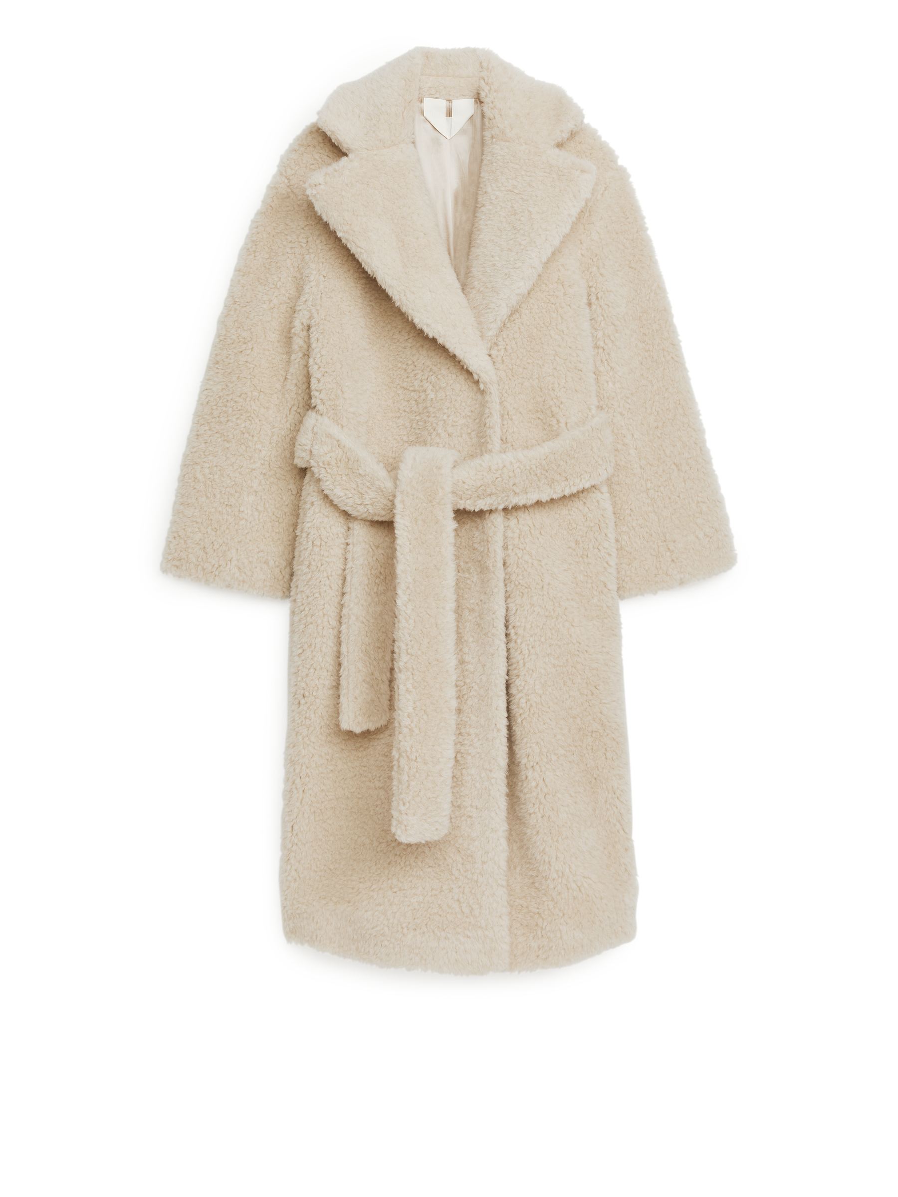 Belted Faux Fur Coat-#A2937C-1385