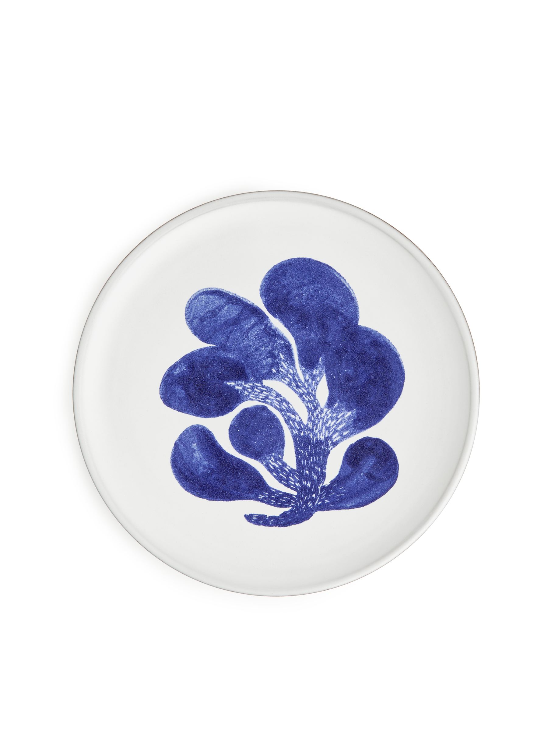 Plato pintado a mano de 22 cm - Blanco roto/azul brillante - Homeware - StillMedia/DescriptiveStillLife - 2