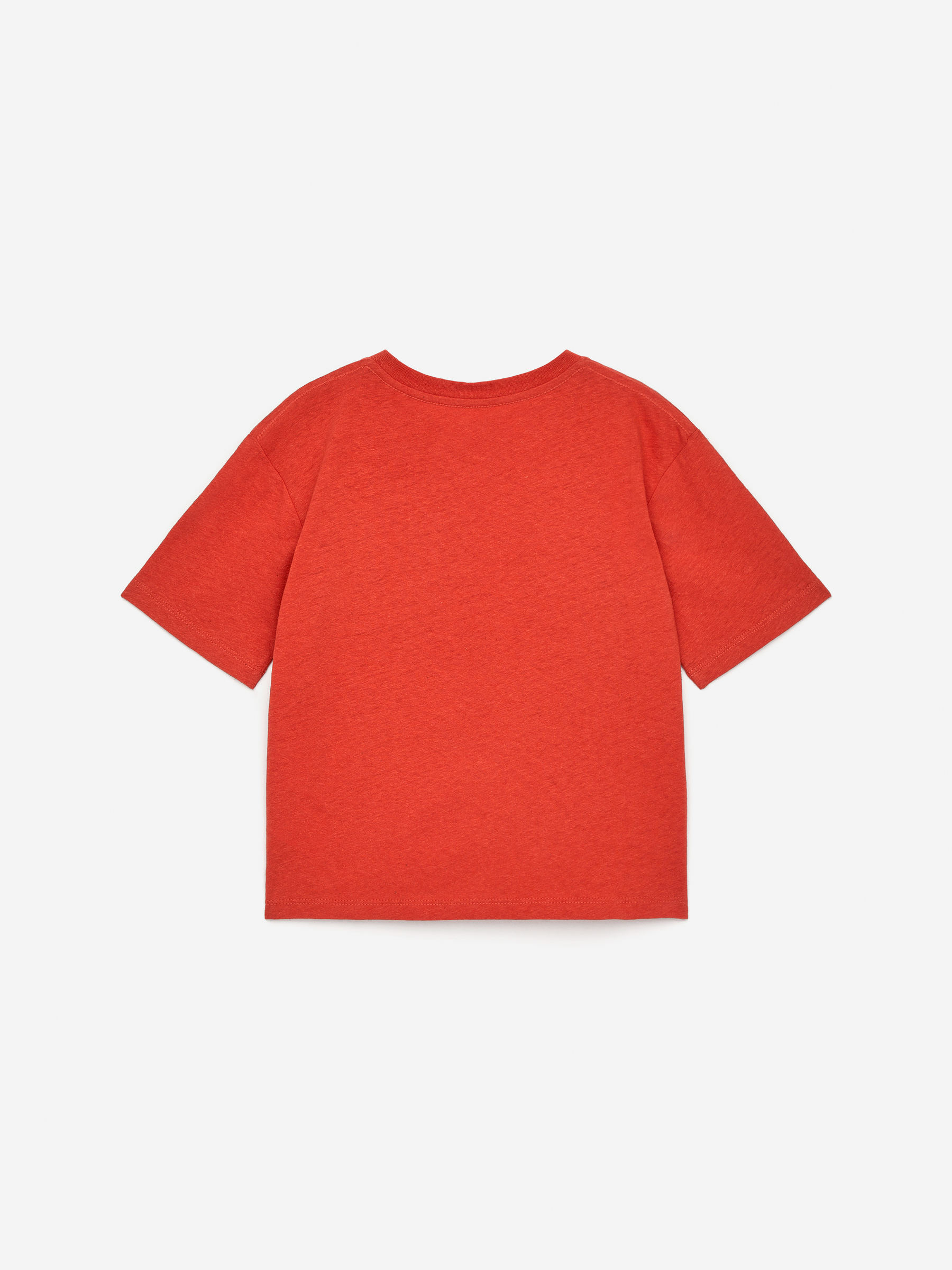 Cotton Linnen T-Shirt - Red - Relaxed fit - Children - StillMedia/DescriptiveStillLife - 3