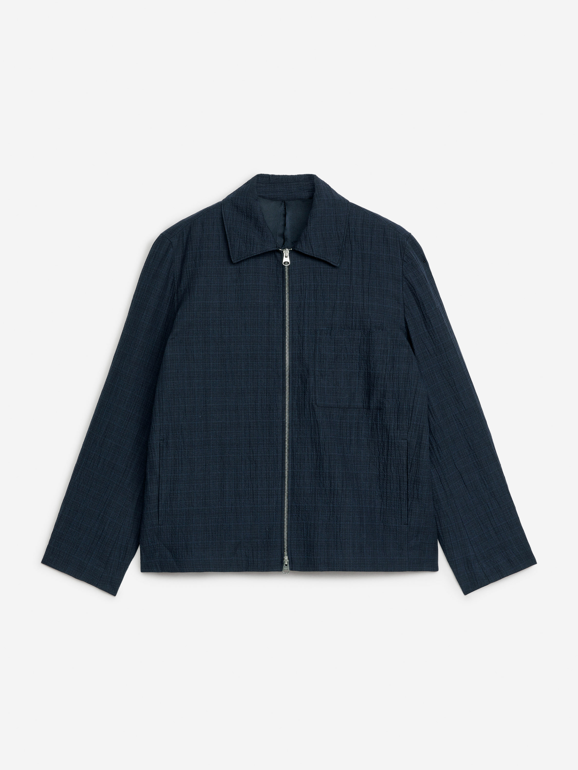 Seersucker Jacket – Dark Blue – Men – ARKET WW