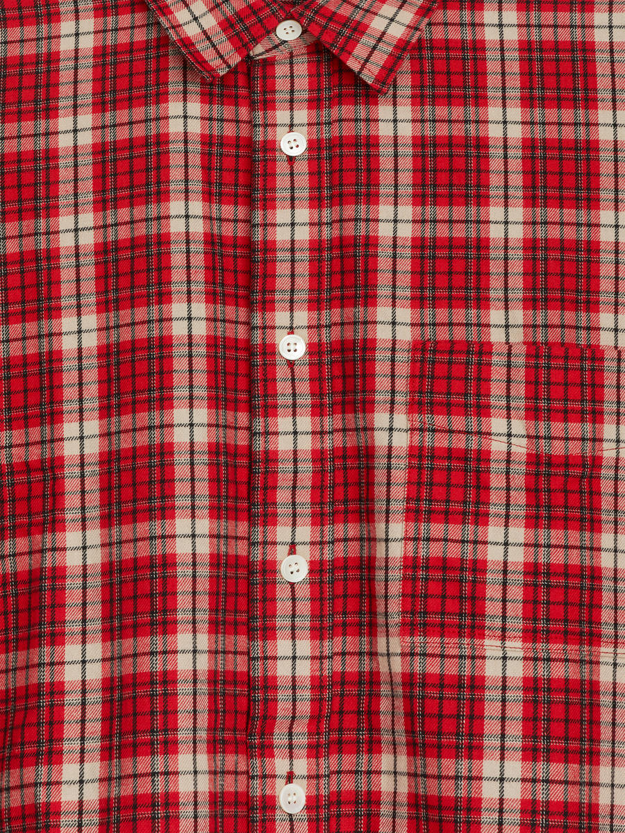 Relaxed Flannel Shirt-#BA2127-13475