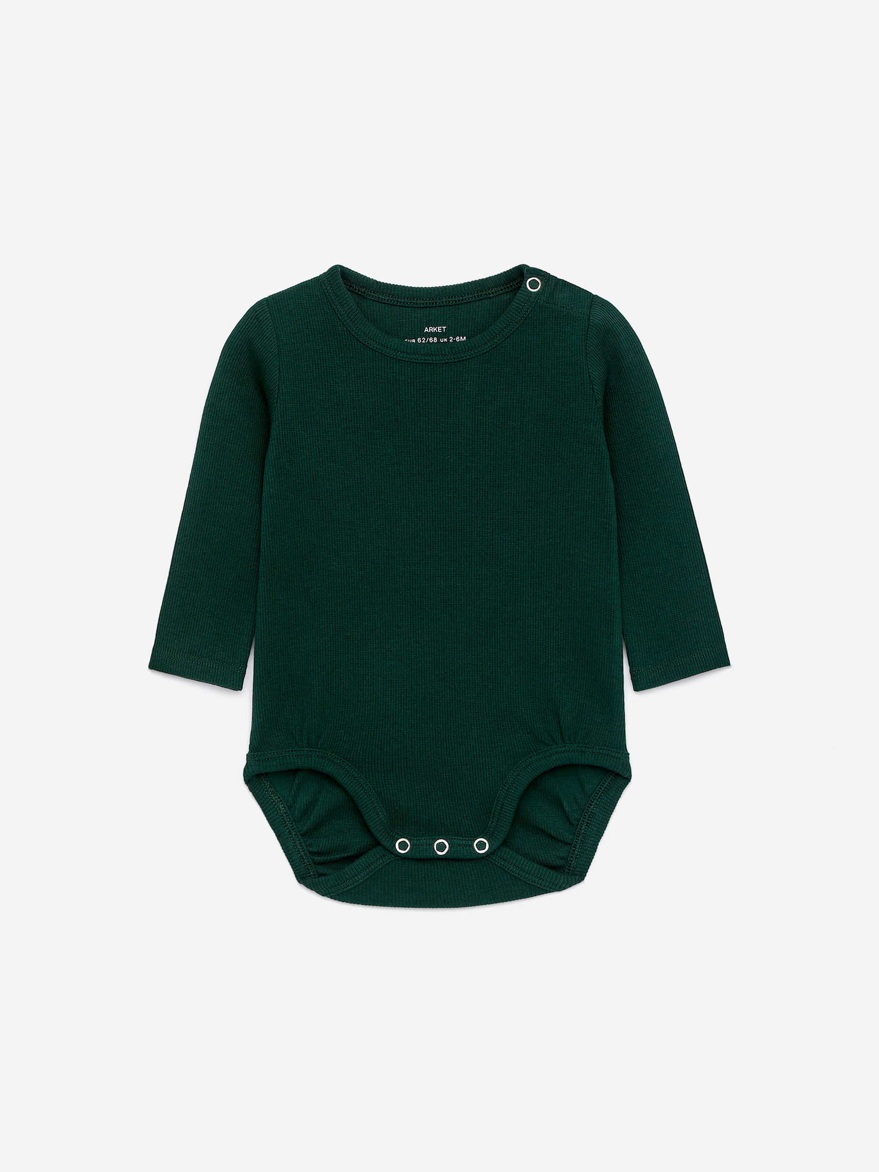 Ribbed Long-Sleeve Bodysuit-#384440-12655