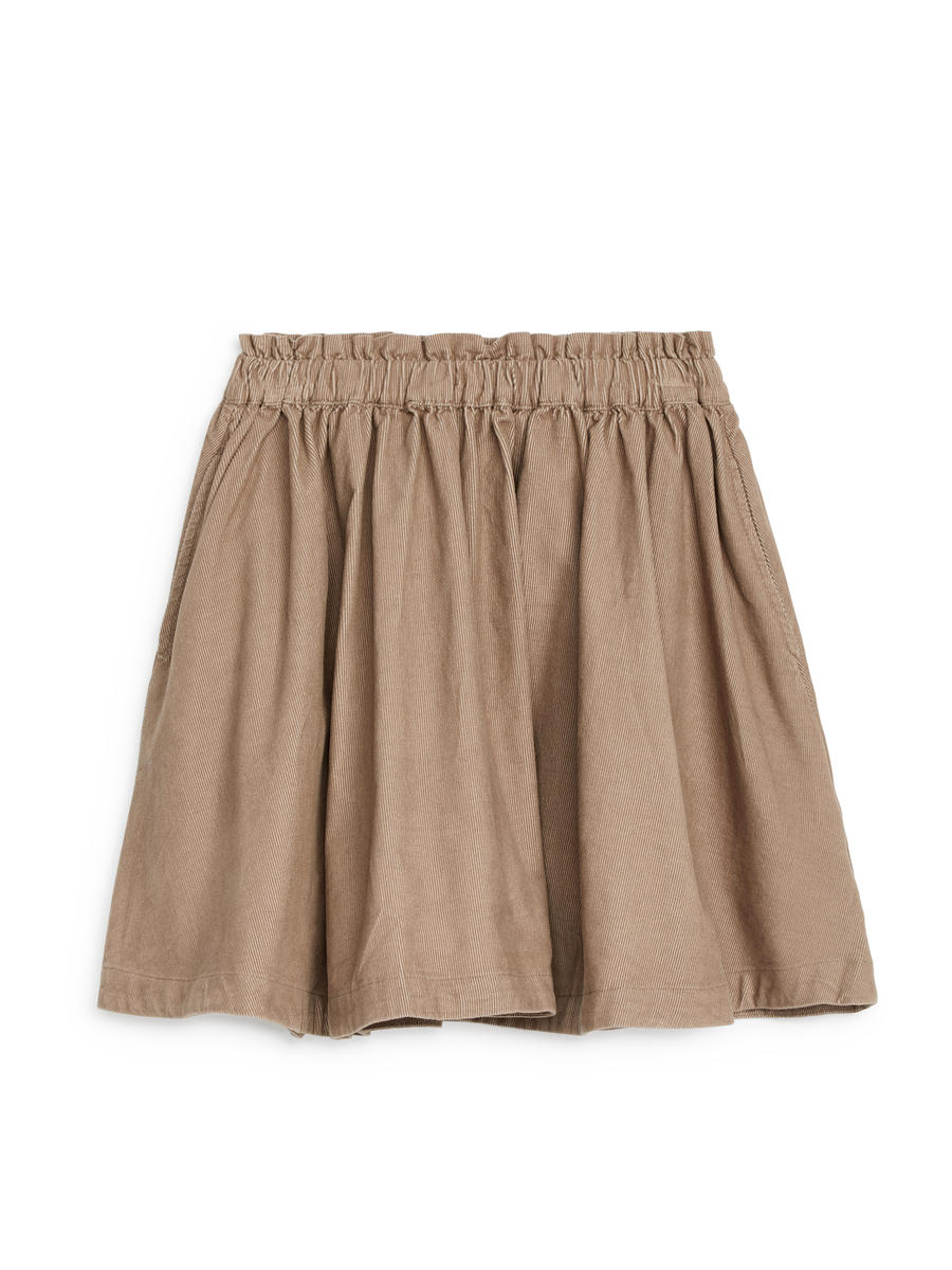 Corduroy Skirt-#97897C-13055