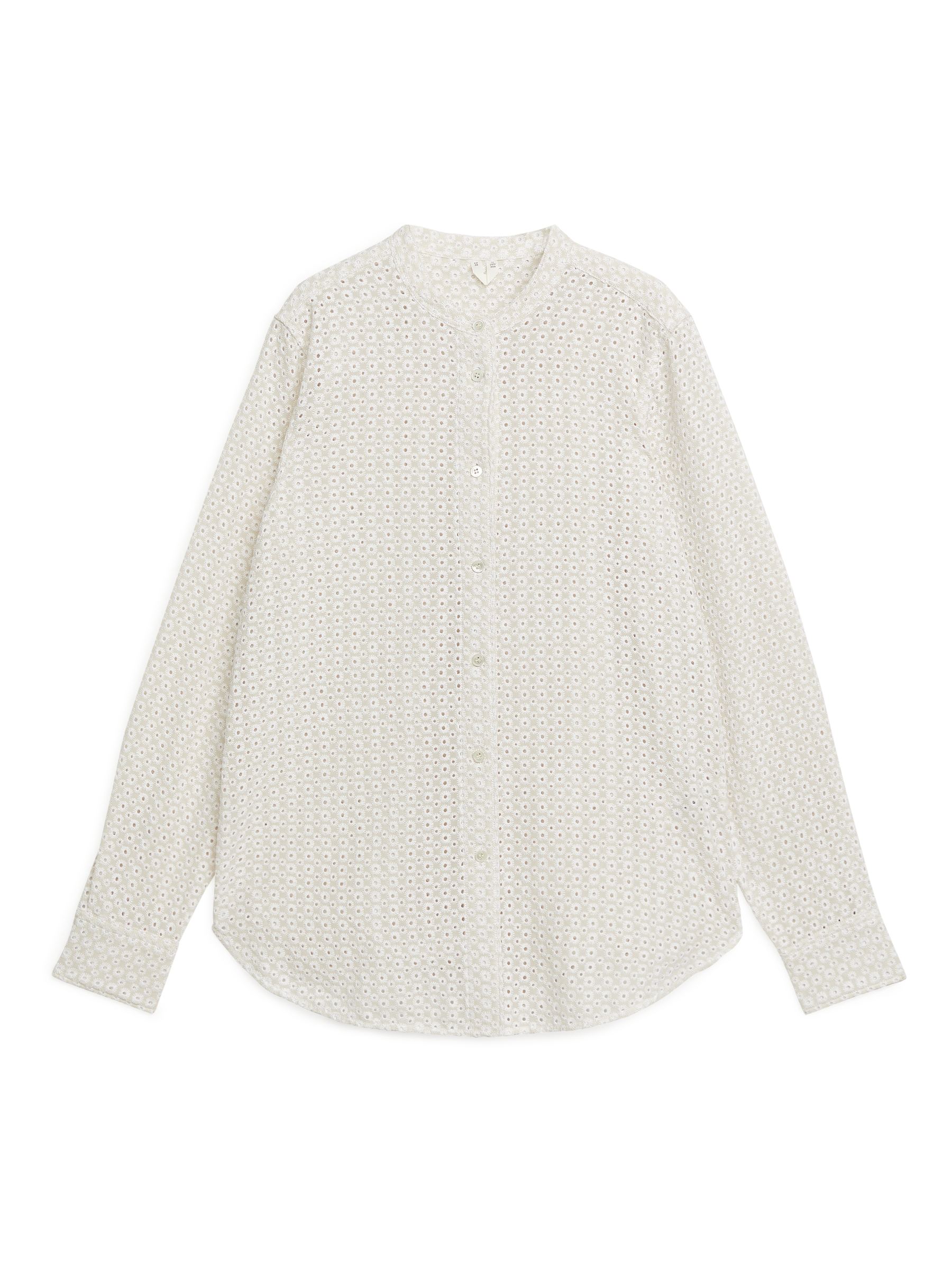 Broderie Anglaise Shirt-#D0C8AC-10847