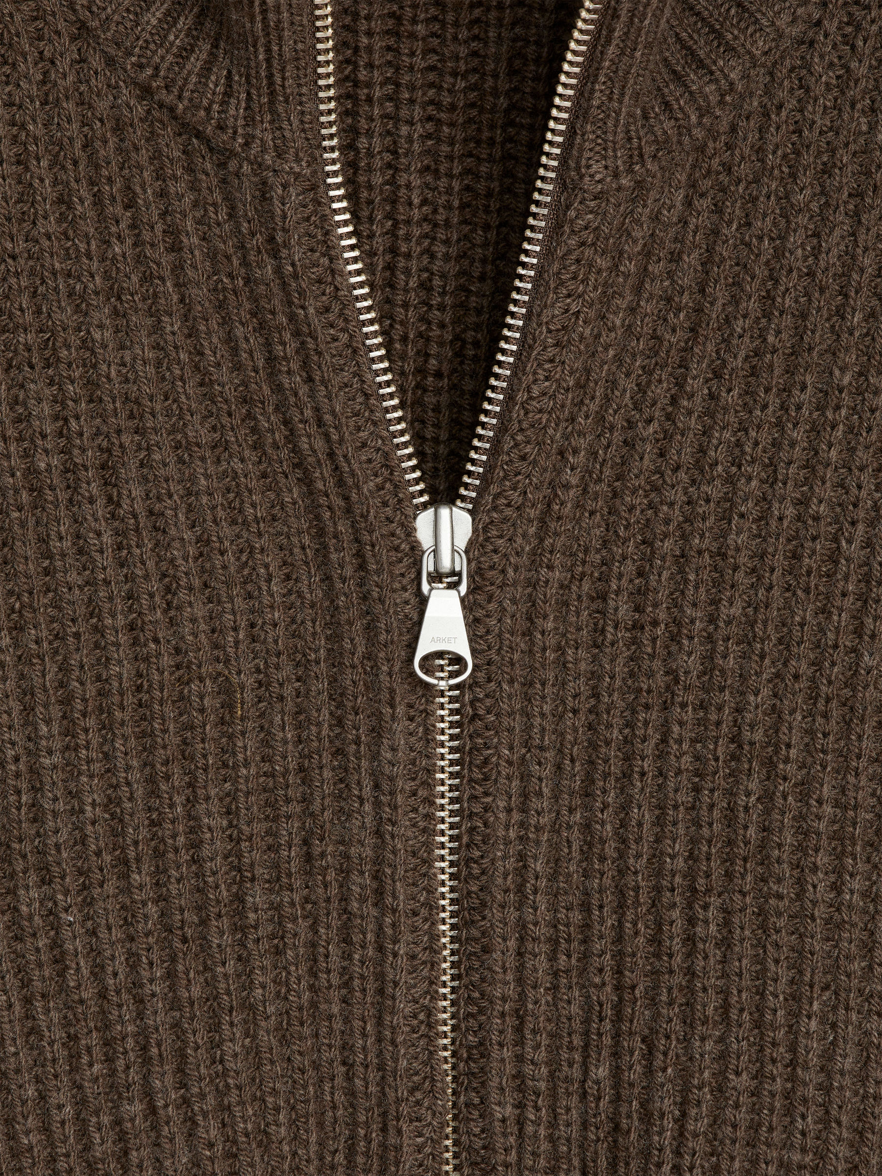 Strickjacke aus Wolle mit Reißverschluss - Braun - Regular Fit - Herren - StillMedia/DescriptiveDetail - 1