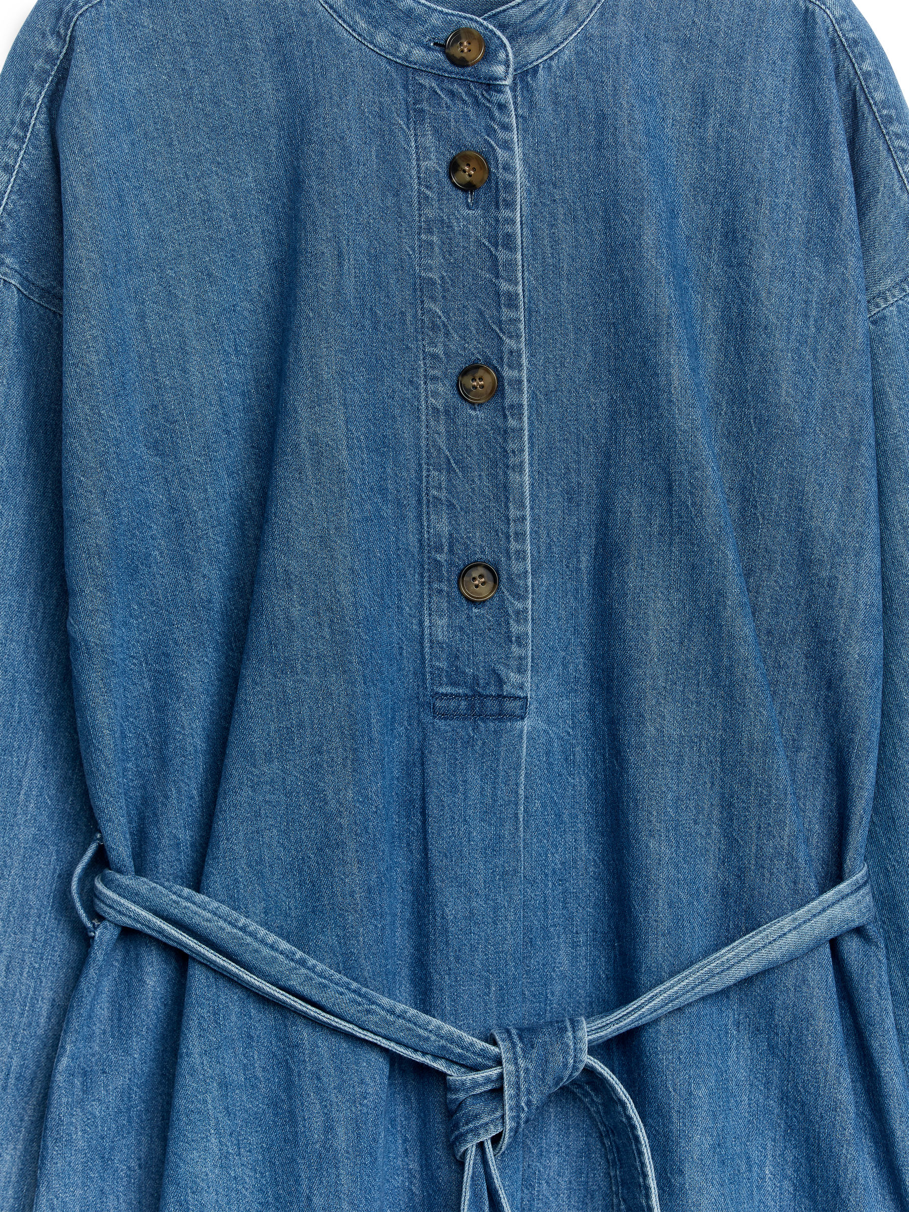 Denim Shirt Dress - Mid Blue - Regular fit - Women - StillMedia/DescriptiveDetail - 2