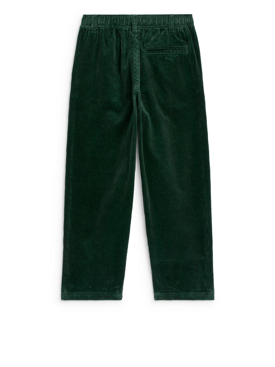 Corduroy Trousers-#384440-11538