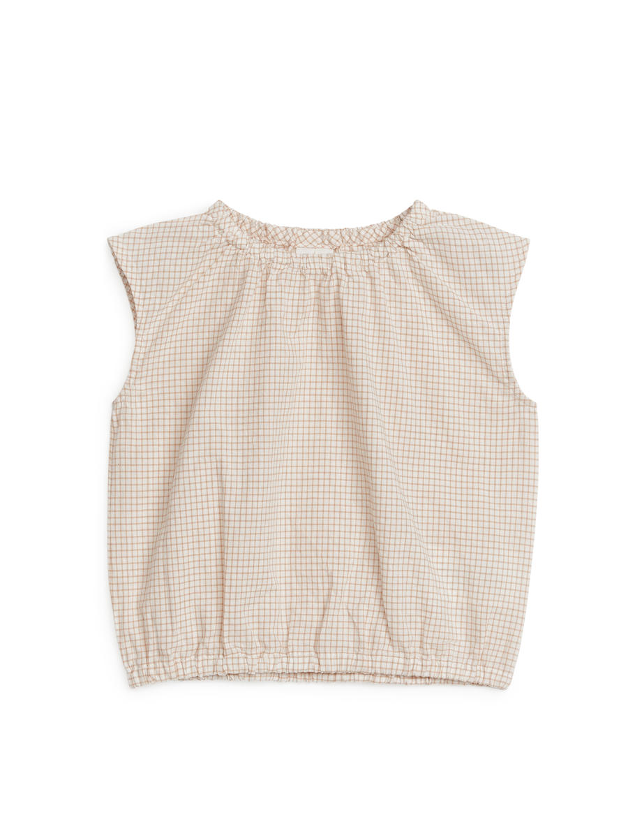 Sleeveless Seersucker Top-#A49578-6530