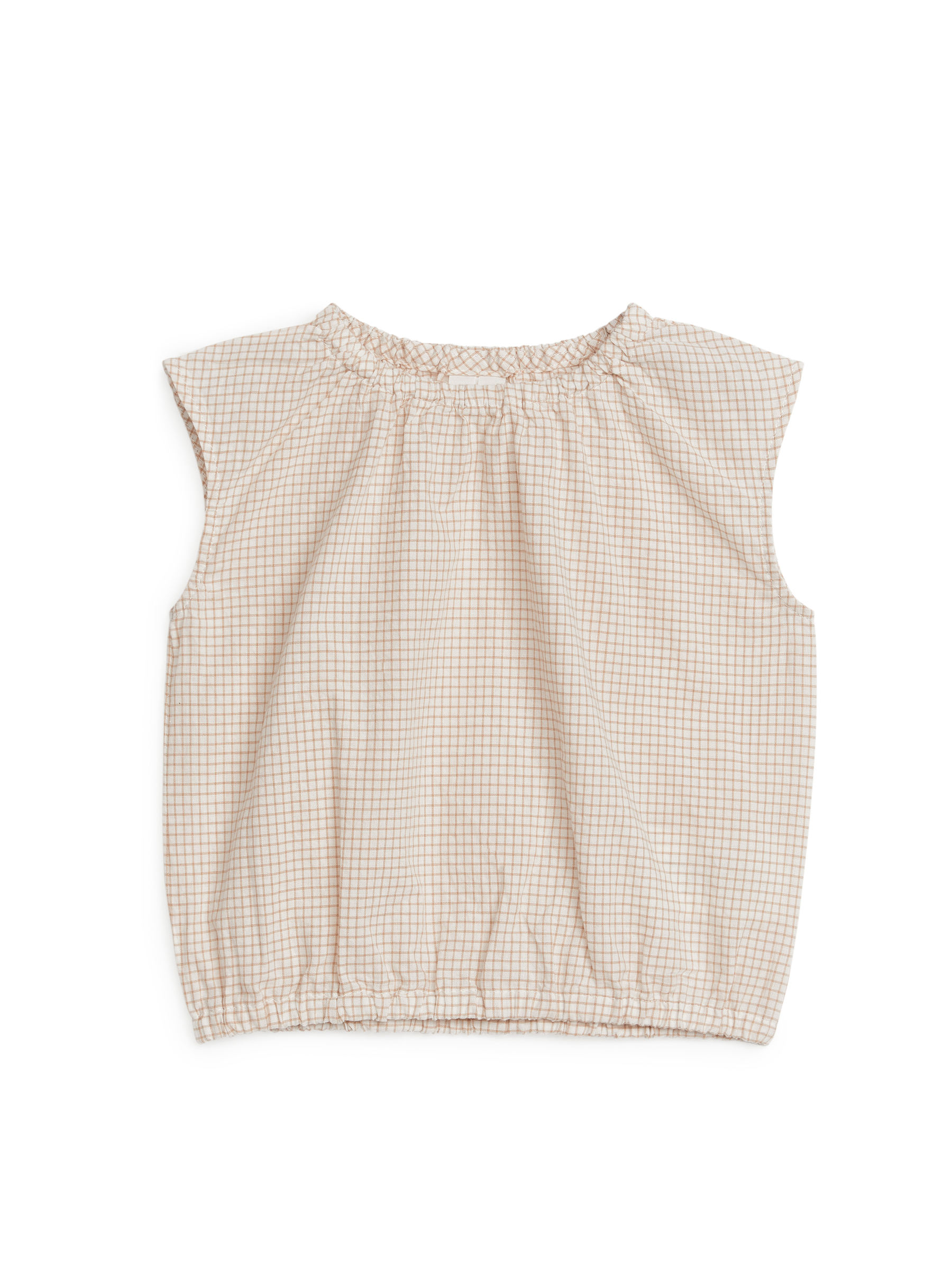 Ärmelloses Top aus Seersucker - Beige/Karos - Regular Fit - Children - StillMedia/DescriptiveStillLife - 3