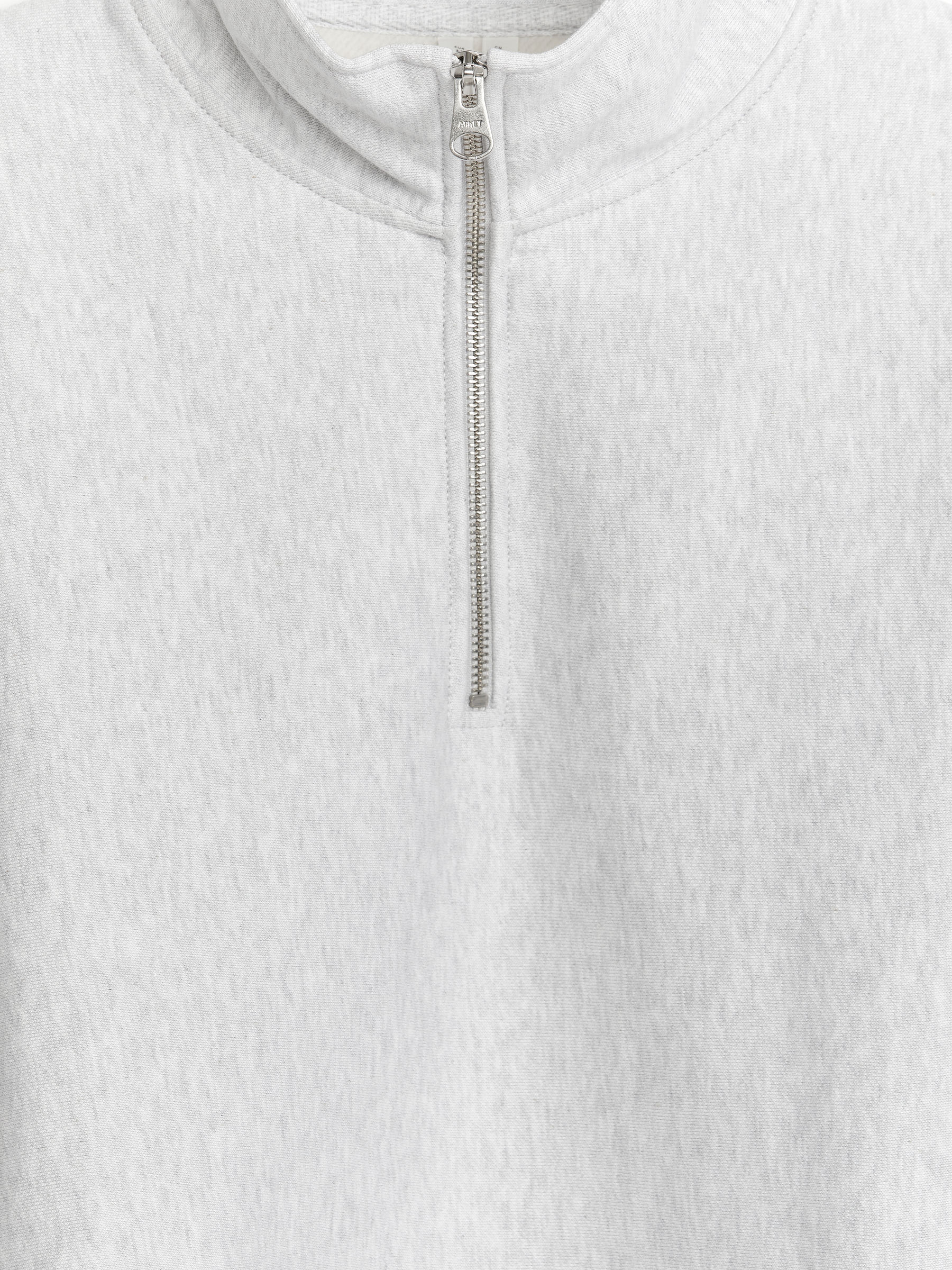 Heavyweight Half-Zip Sweatshirt - Light Grey Melange - Relaxed fit - Men - StillMedia/DescriptiveDetail - 2