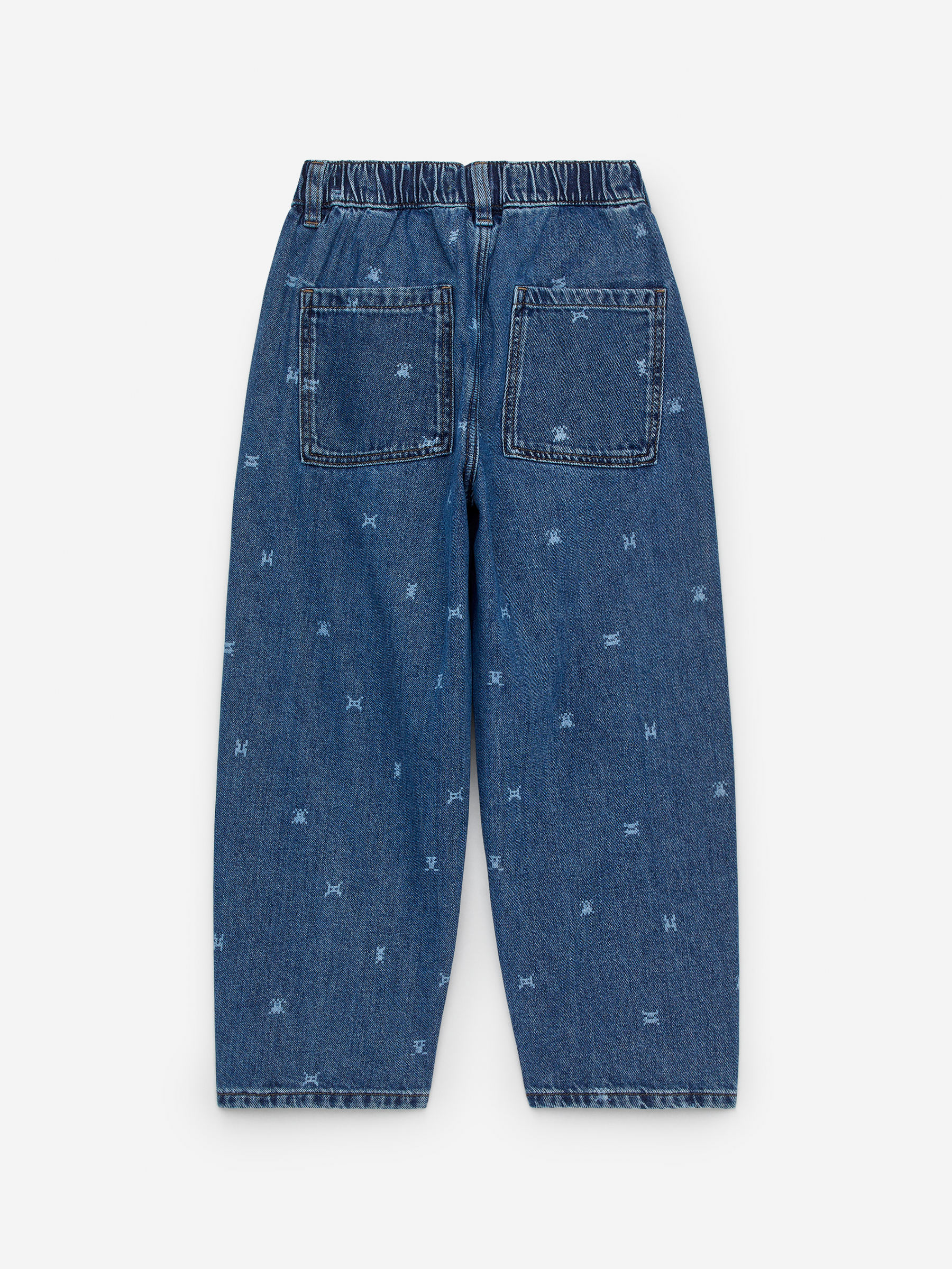 Relaxed Denim Trousers-#496496-14508