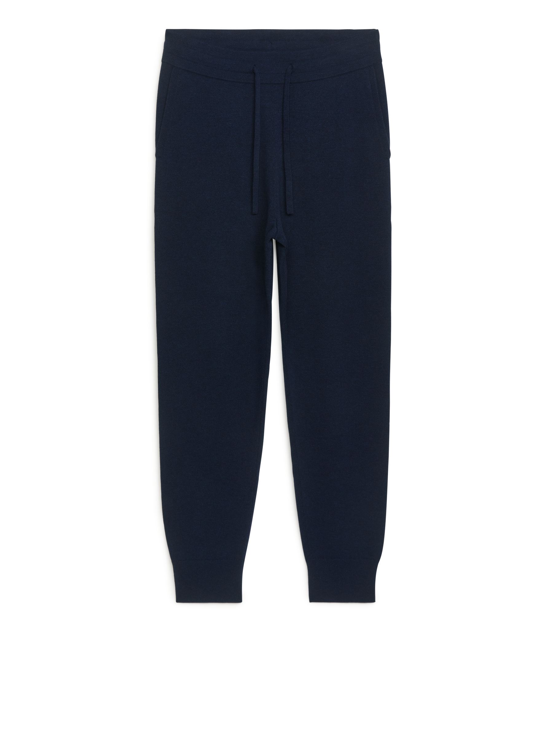 Jogger in lana merino lavorata a maglia - Dark Blue - Loose fit - Men - StillMedia/DescriptiveStillLife - 1