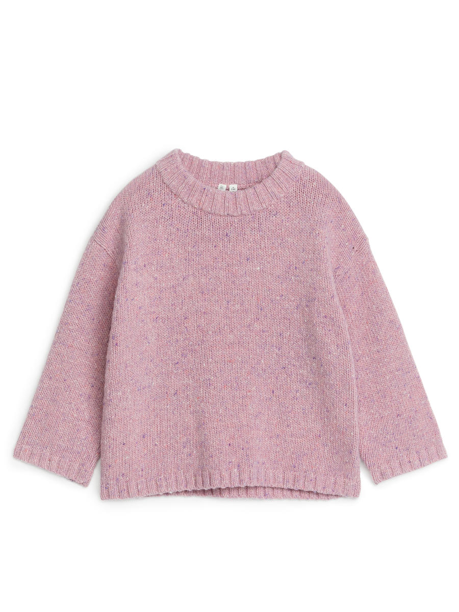 Relaxed Wool Jumper-#DFB7B8-5458