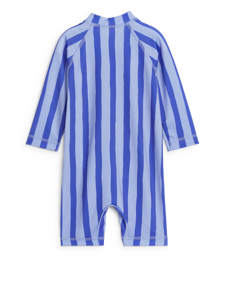 Combinaison de bain anti-UV - Bleu/Rayures - Regular fit - Enfant - 1137553008