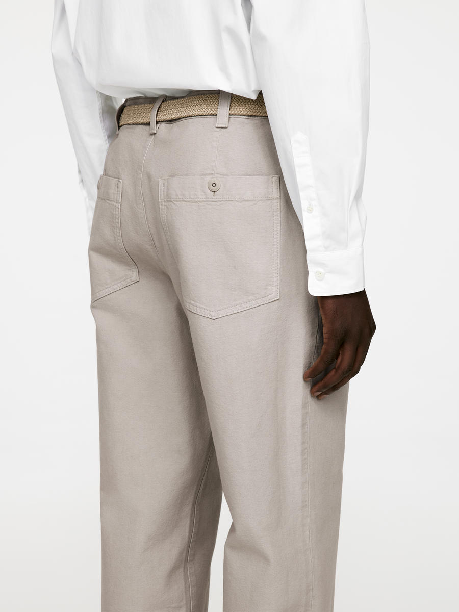 Relaxed Canvas Trousers - Putty - Relaxed fit - Men - 1250968002