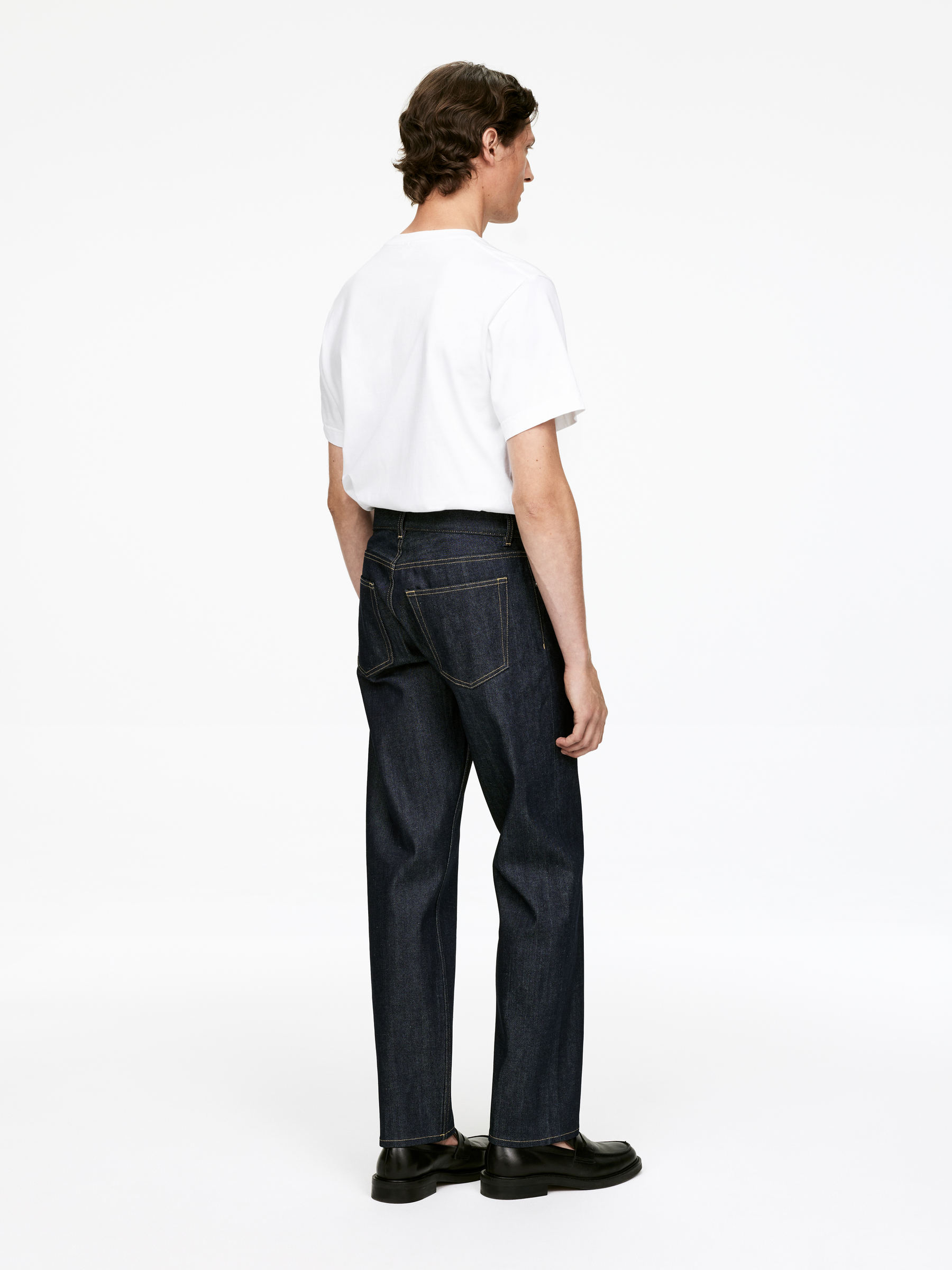 OCEAN Loose Straight Jeans - Dark Blue - Loose fit - Men - StillMedia/Lookbook - 6