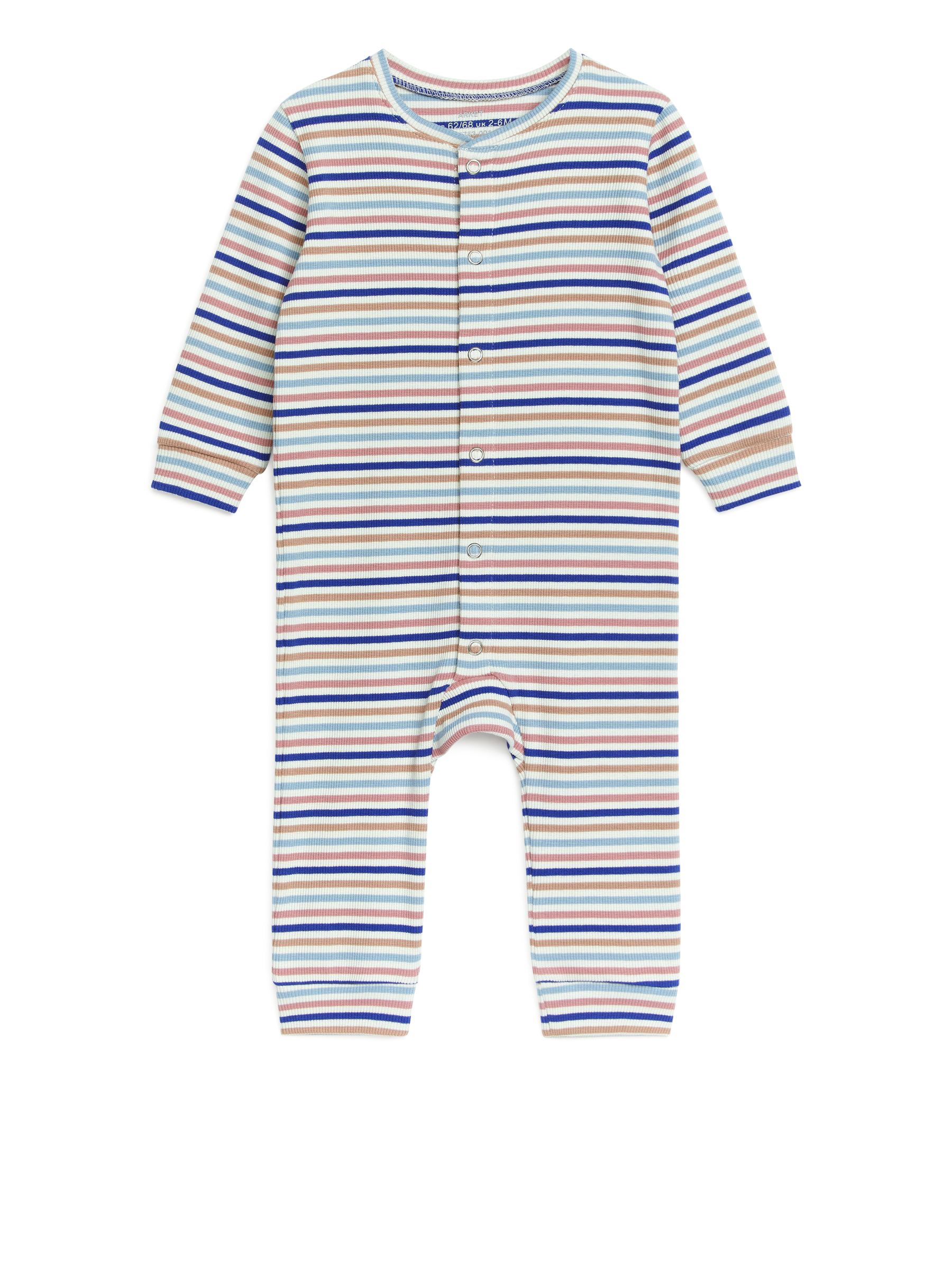 Tuta intera in jersey a coste - Multicolore/Righe - Regular fit - Children - StillMedia/DescriptiveStillLife - 1
