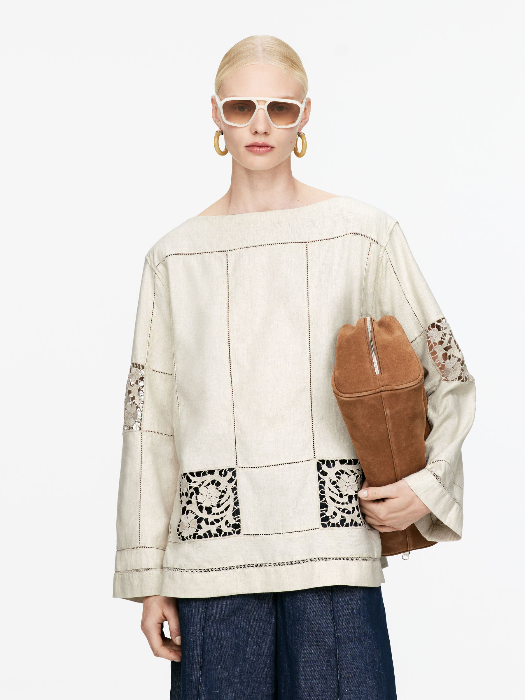Embroidered Top-#D0C2AA-15869
