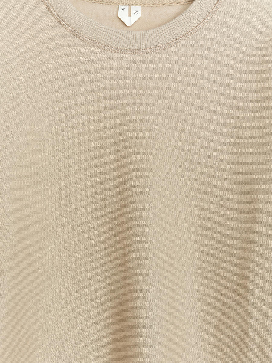 Relaxed Heavyweight Sweatshirt - Beige - Oversized - Men - 1229169003