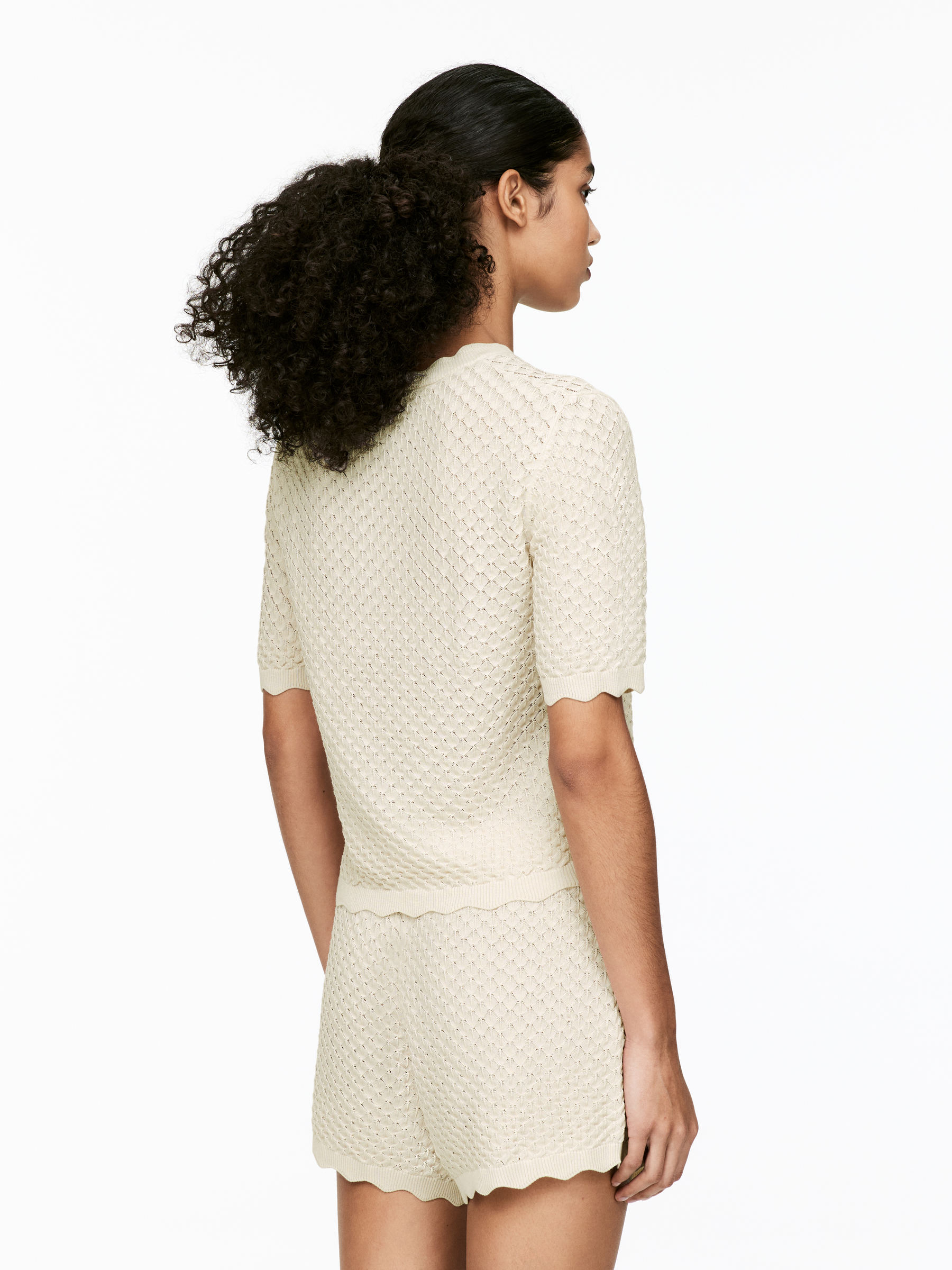Open-Knit Top - Light Beige - Regular fit - Women - StillMedia/Lookbook - 6