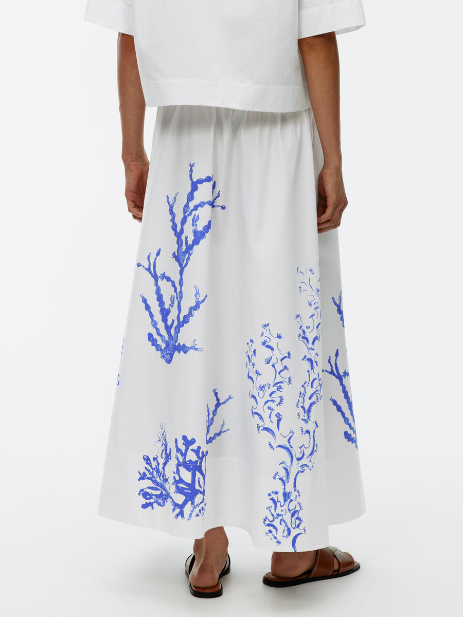 Midi Cotton Skirt - White - Women - 1233575001