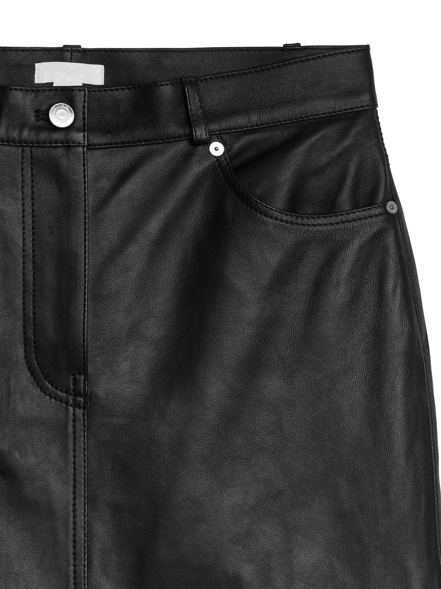 Bleistiftrock aus Leder - Schwarz - Regular Fit - Damen - StillMedia/DescriptiveDetail - 3