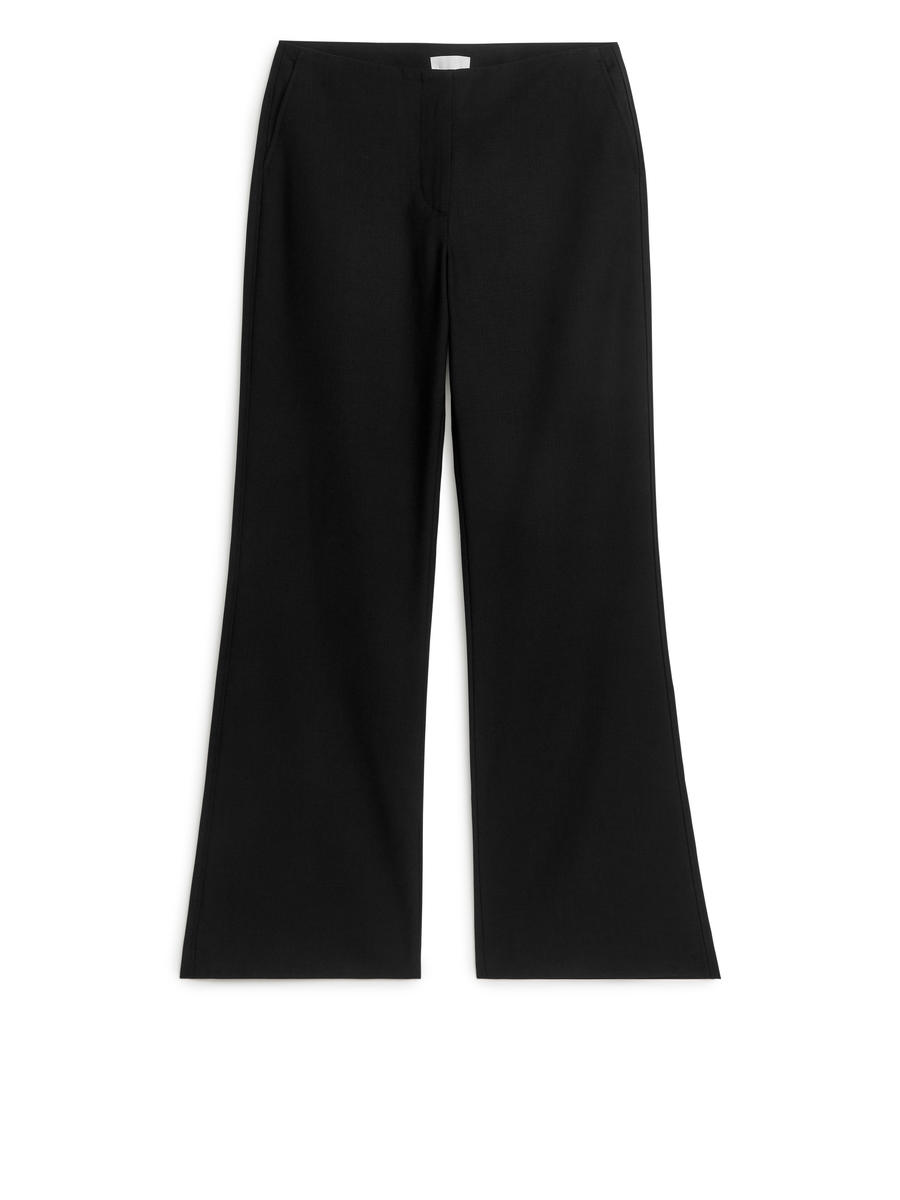 Wool Blend Twill Trousers-#272628-5468