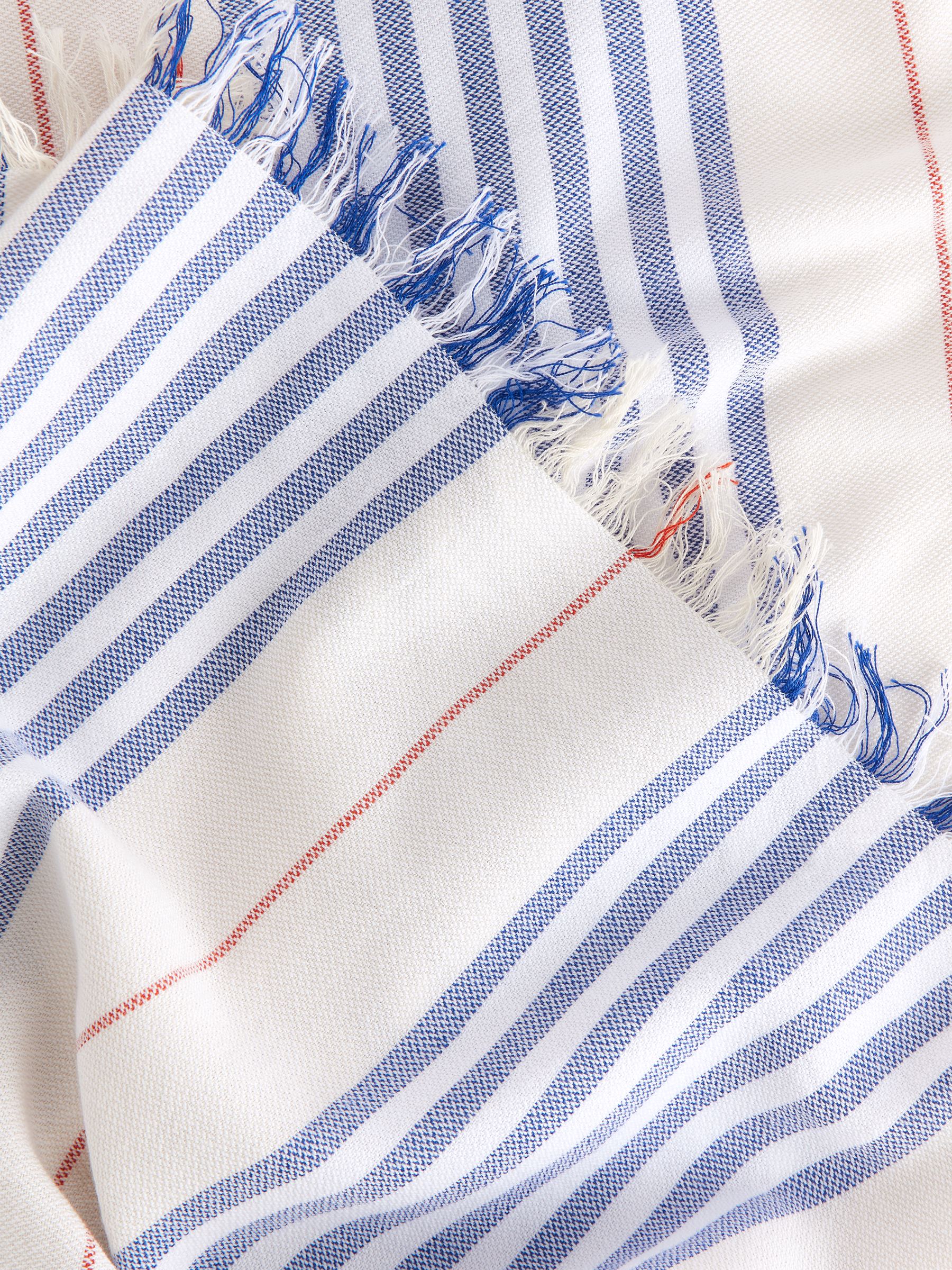 Cotton Beach Blanket - White/Blue/Red - Homeware - StillMedia/DescriptiveDetail - 3