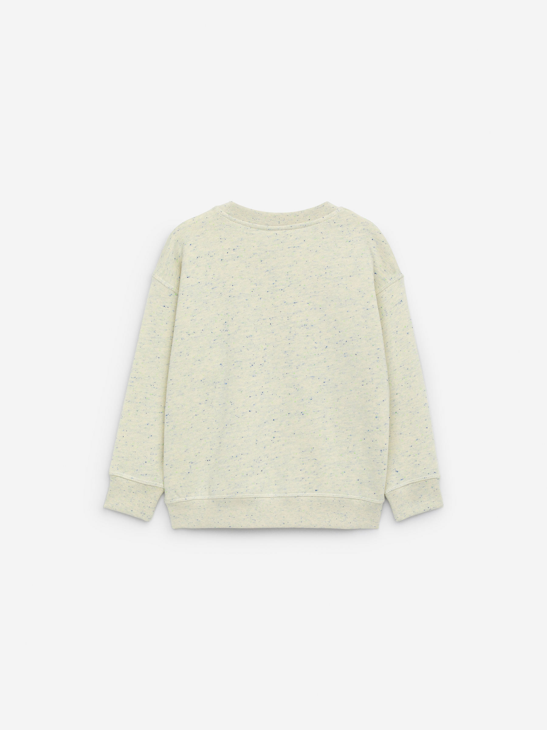 Embroidered Sweatshirt - Off White/Blue Neps - Relaxed fit - Children - StillMedia/DescriptiveStillLife - 3