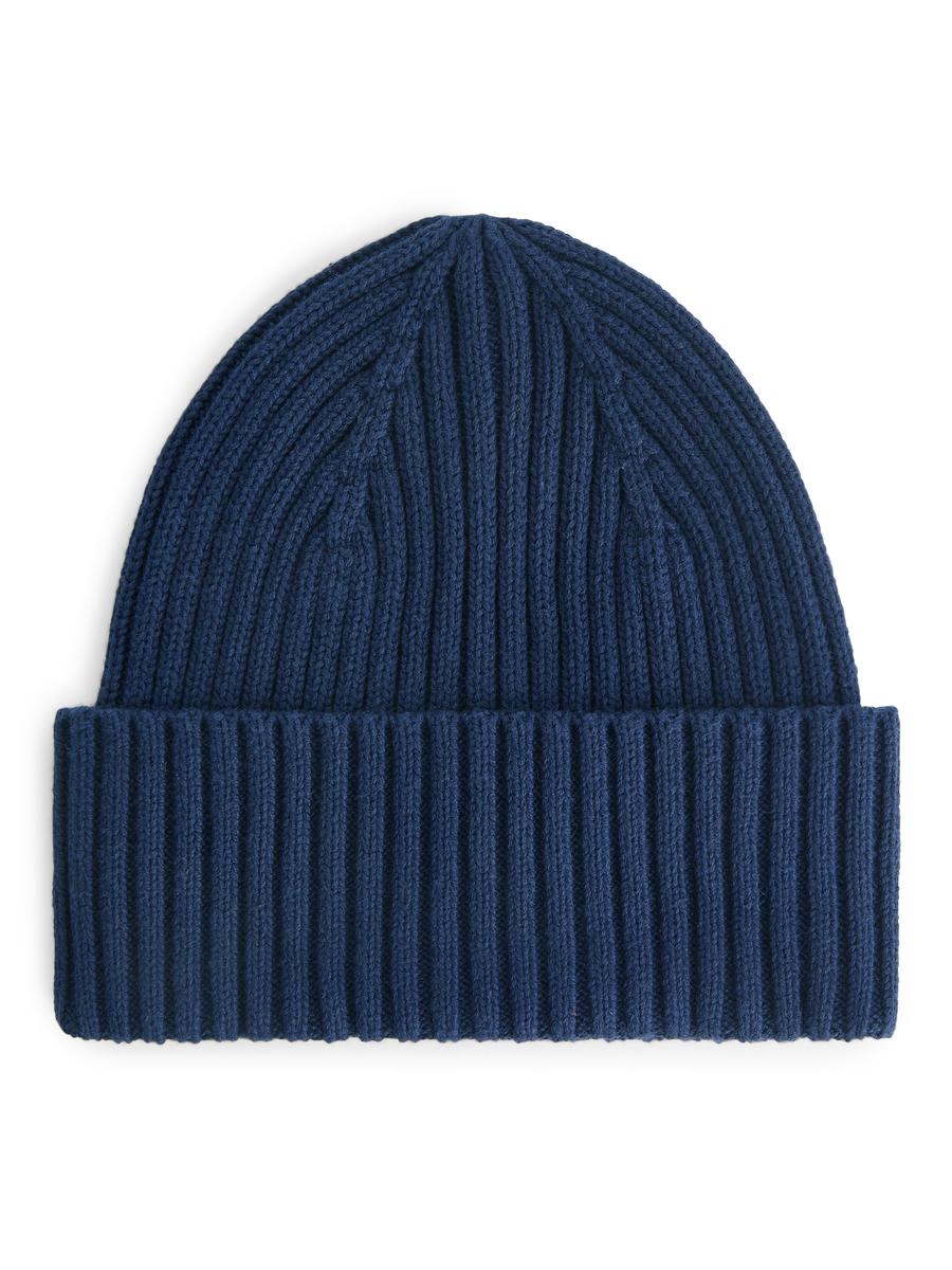 Rib Knit Beanie-#23263B-9259