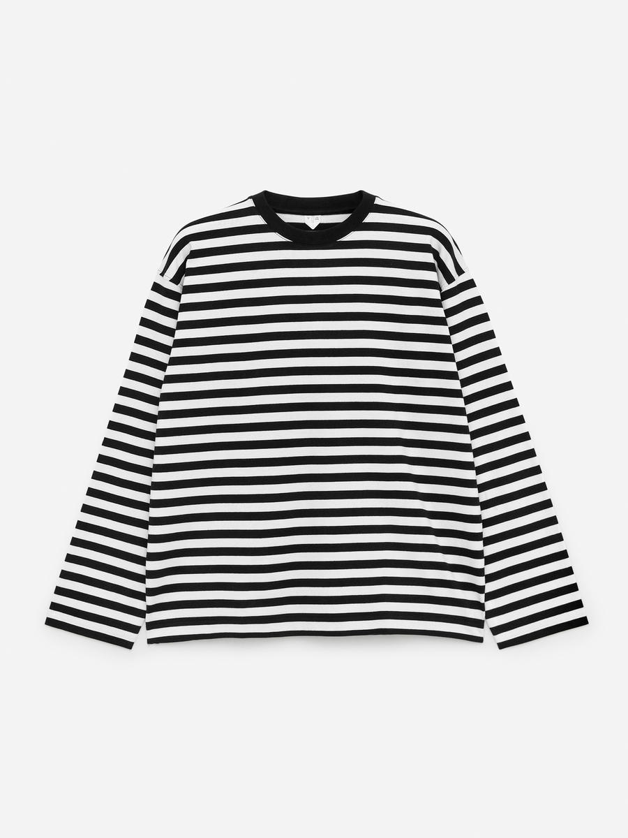 Striped T-Shirt - Black/Off White - Loose fit - Men - 1056985018