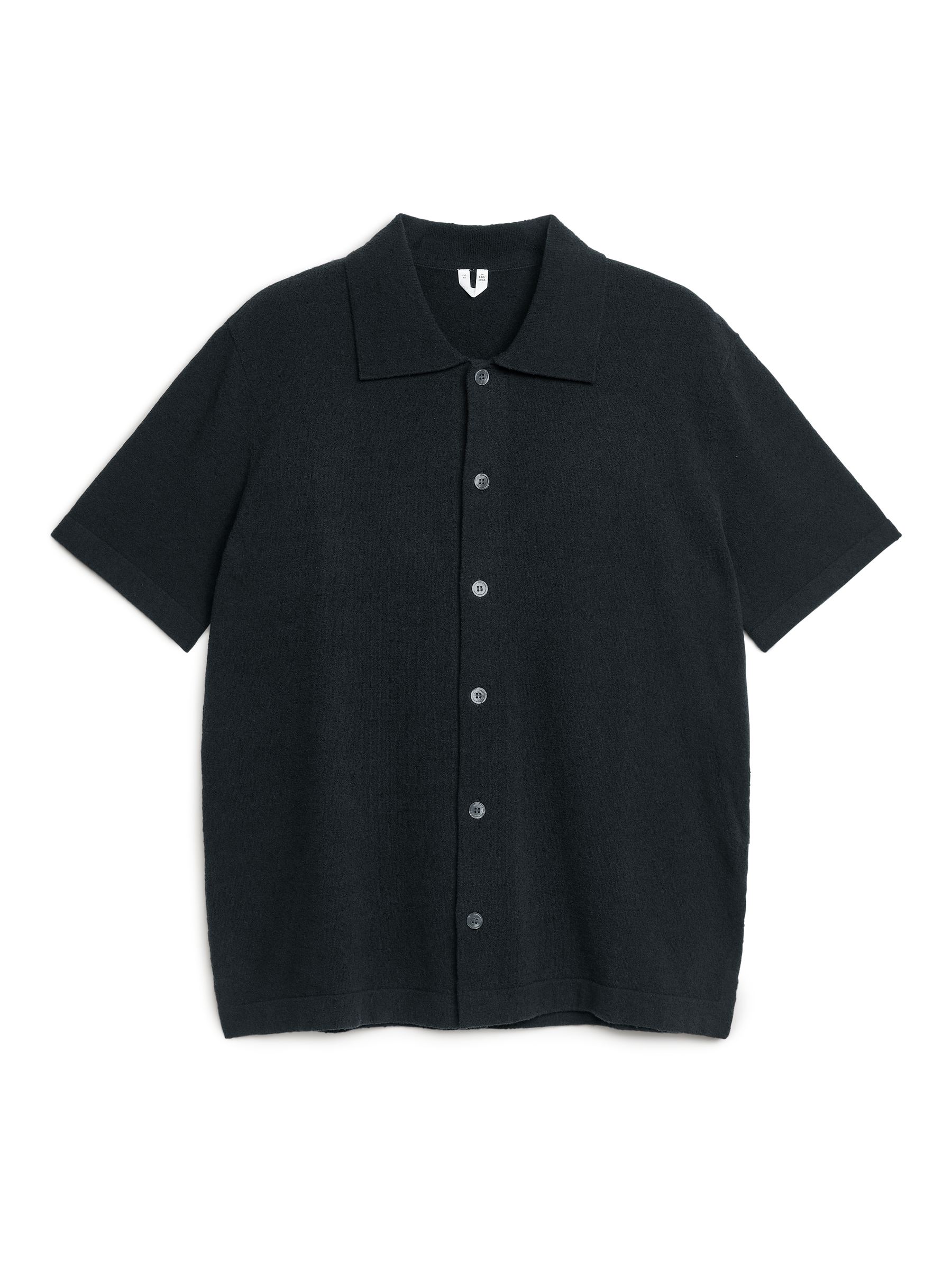 Camicia in maglia a maniche corte - Nero - Regular fit - Men - StillMedia/DescriptiveStillLife - 1