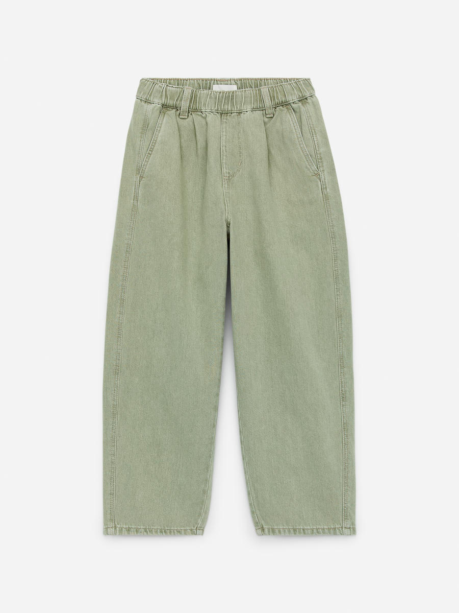 Pantalon en denim délavé-#B2C1B6-14035