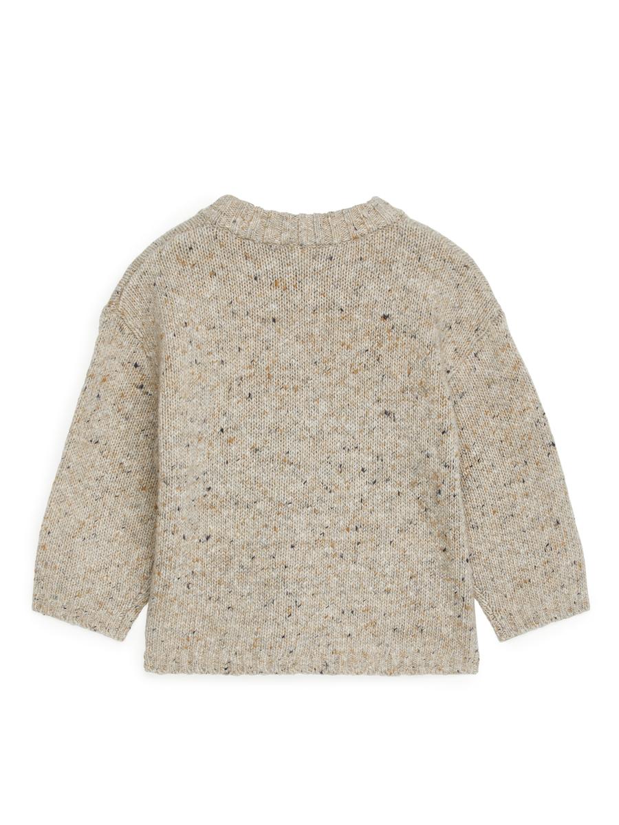 Neps Wool-Blend Jumper-#BBAB92-11179